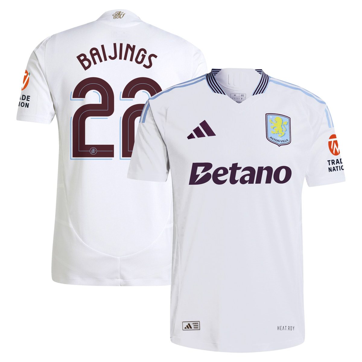 aston villa adidas away authentic shirt 2024-25 with baijings 22 cup printing Collection | Authentic Aston Villa Shirts