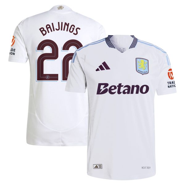 aston villa adidas away authentic shirt 2024-25 with baijings 22 cup printing Collection | Authentic Aston Villa Shirts