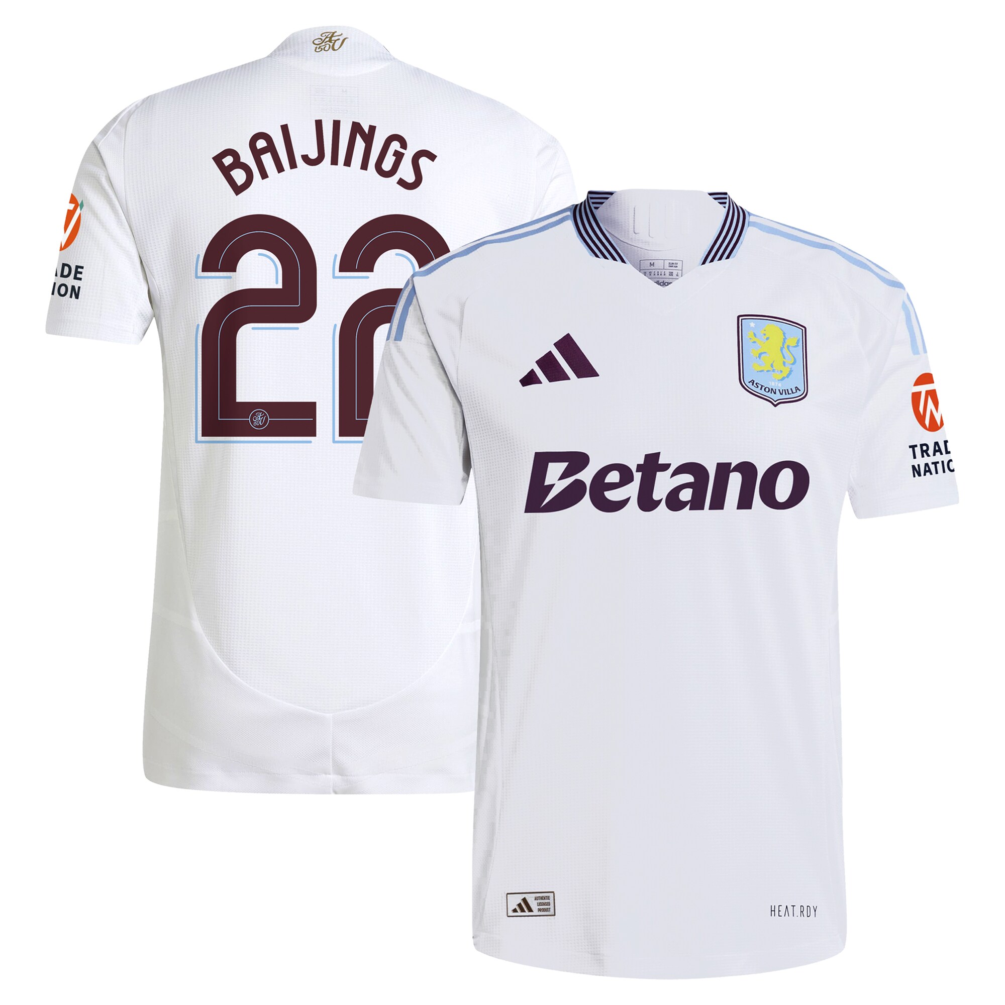 aston villa adidas away authentic shirt 2024-25 with baijings 22 cup printing Collection | Authentic Aston Villa Shirts