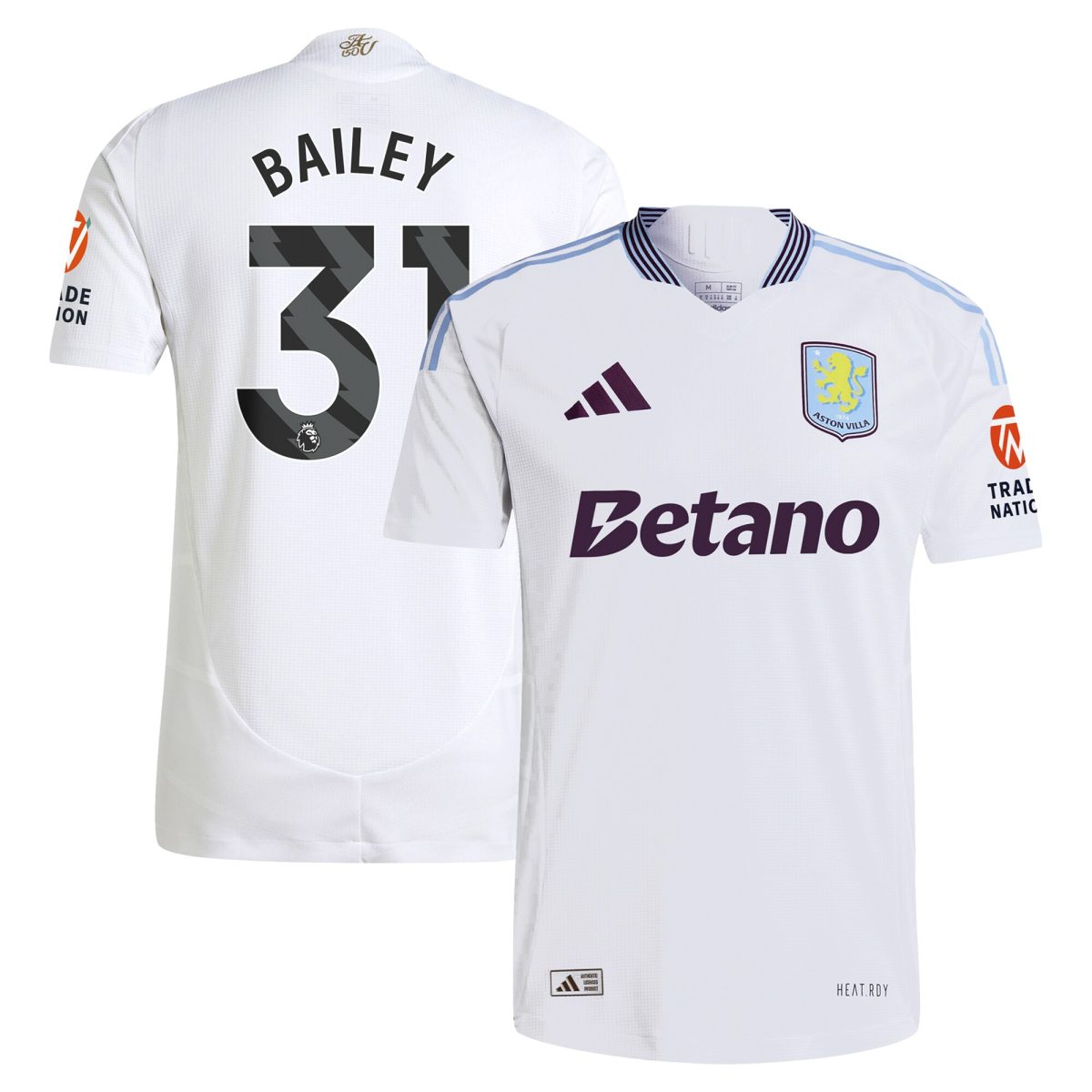 aston villa adidas away authentic shirt 2024-25 with bailey 31 printing Collection | Authentic Aston Villa Shirts