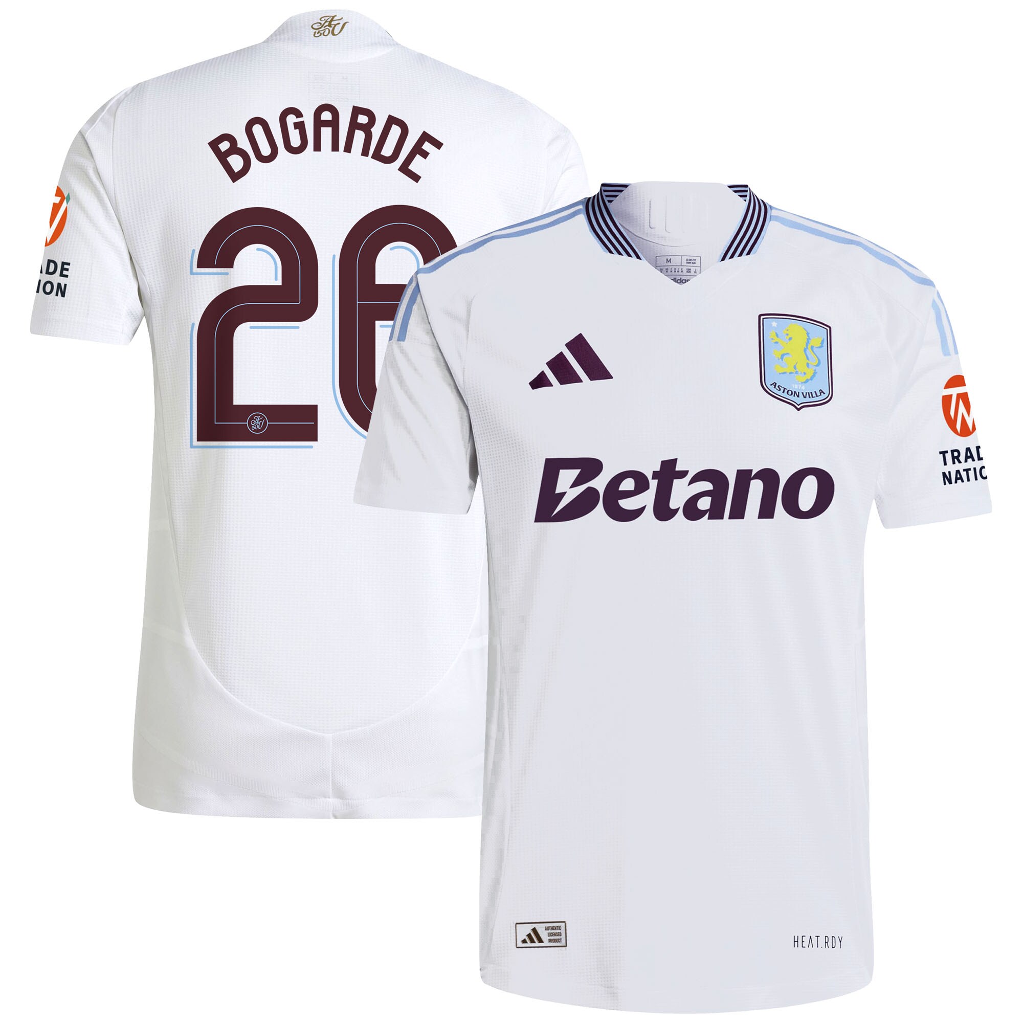 aston villa adidas away authentic shirt 2024-25 with bogarde 26 cup printing Collection | Authentic Aston Villa Shirts