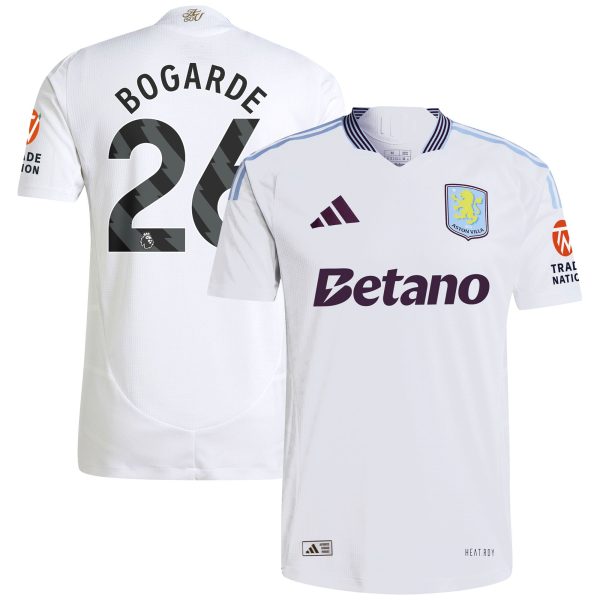 aston villa adidas away authentic shirt 2024-25 with bogarde 26 printing Collection | Authentic Aston Villa Shirts