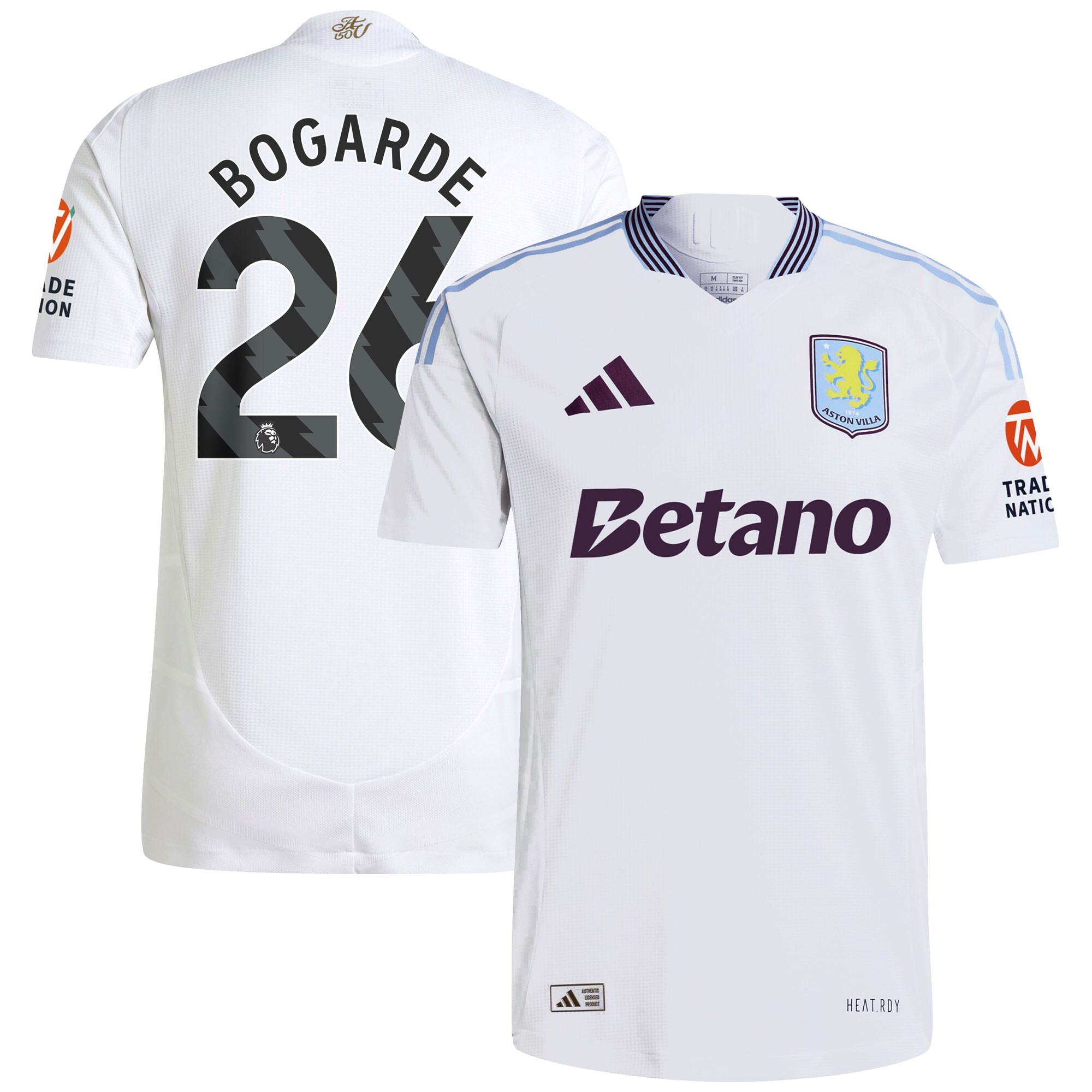 aston villa adidas away authentic shirt 2024-25 with bogarde 26 printing Collection | Authentic Aston Villa Shirts