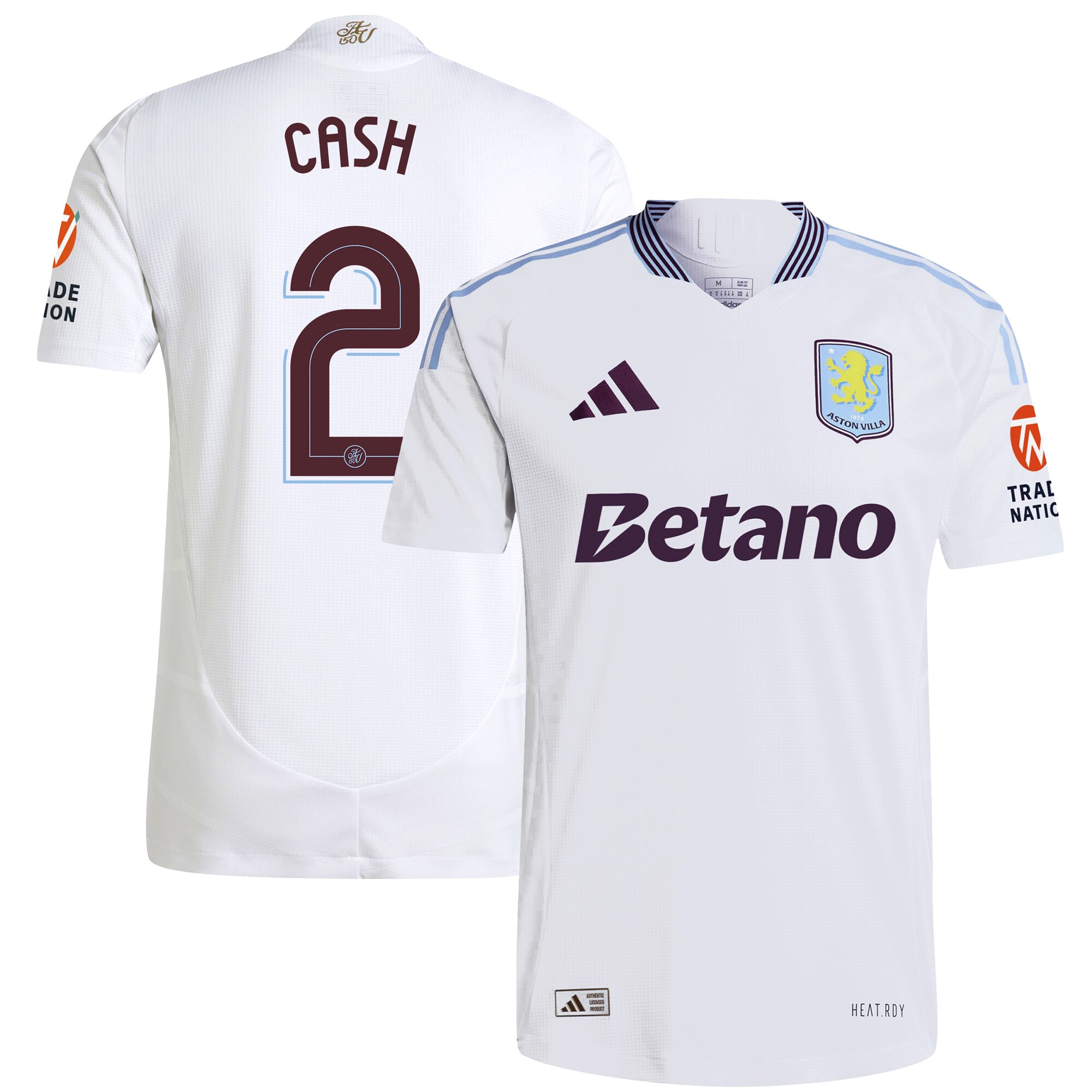 aston villa adidas away authentic shirt 2024-25 with cash 2 cup printing Collection | Authentic Aston Villa Shirts