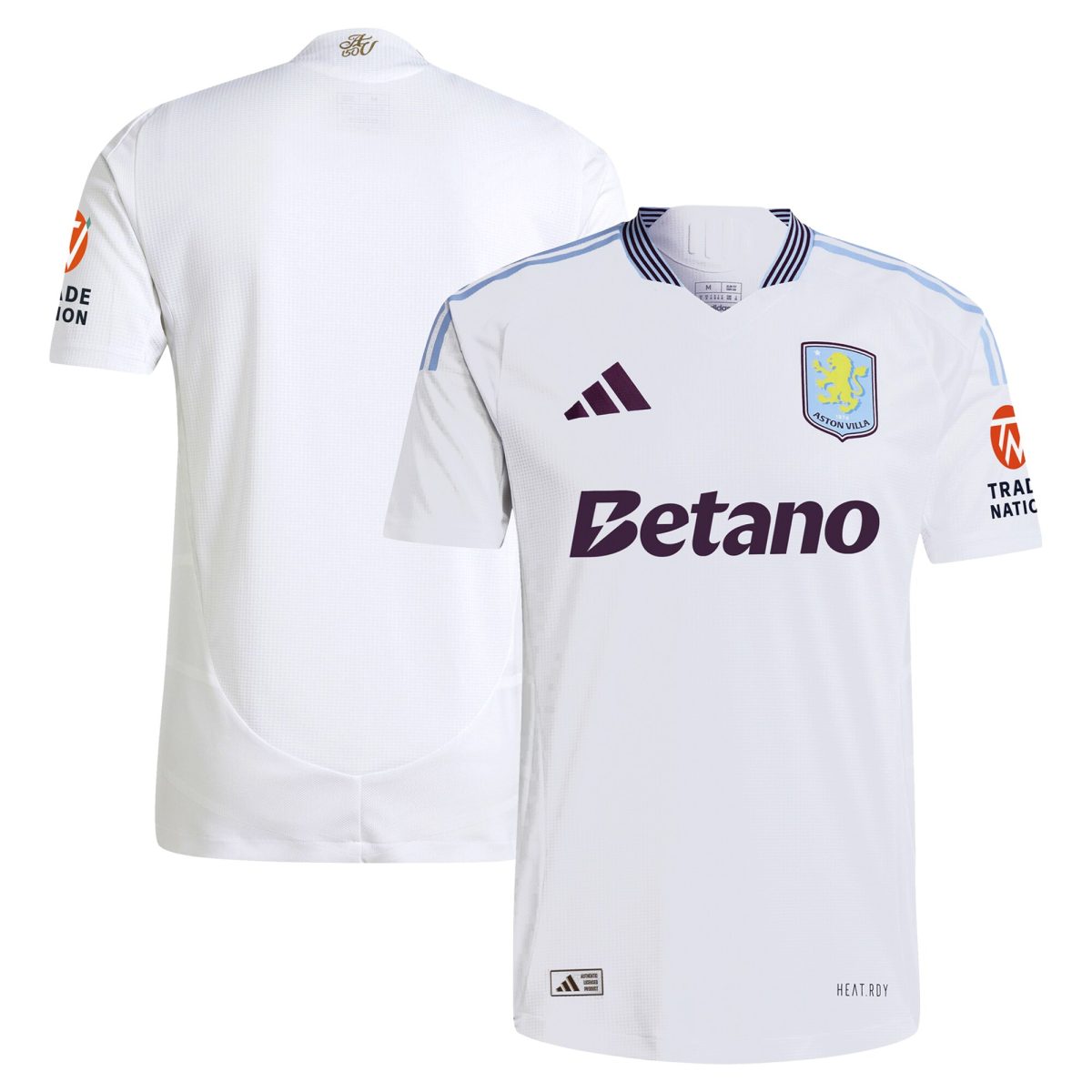 aston villa adidas away authentic shirt 2024-25 with custom printing Collection | Authentic Aston Villa Shirts