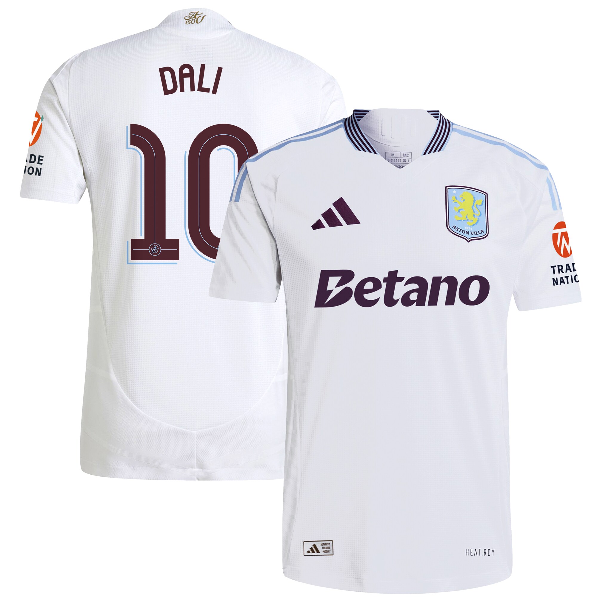aston villa adidas away authentic shirt 2024-25 with dali 10 cup printing Collection | Authentic Aston Villa Shirts