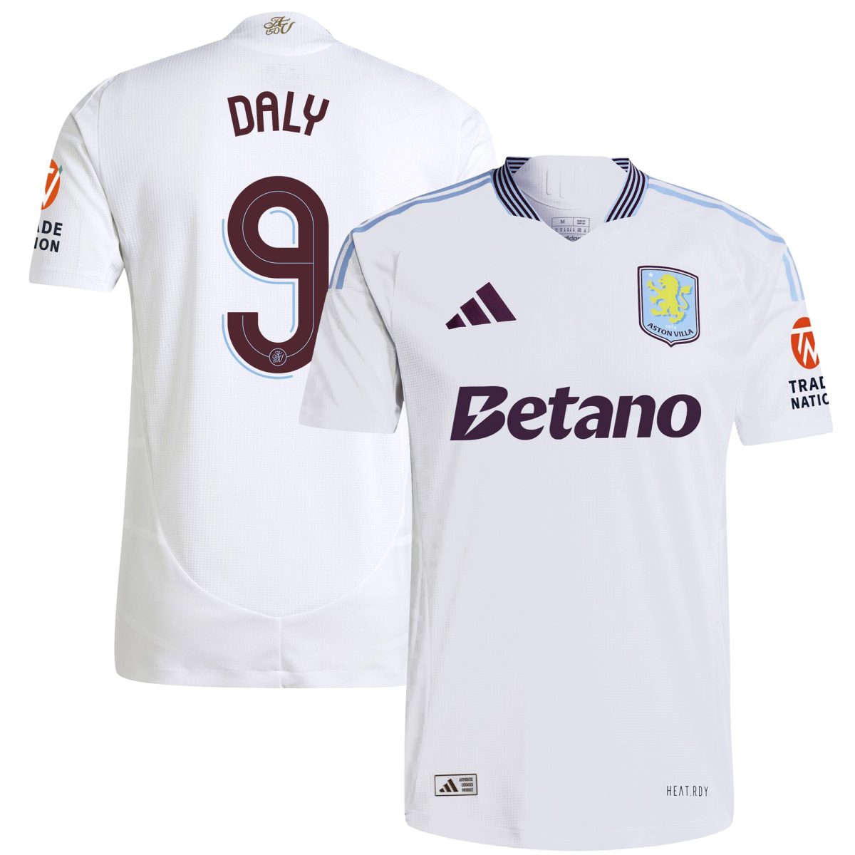 aston villa adidas away authentic shirt 2024-25 with daly 9 cup printing Collection | Authentic Aston Villa Shirts