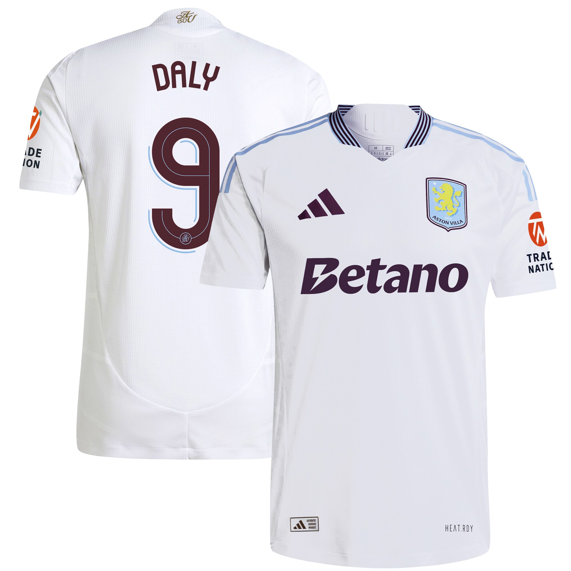 aston villa adidas away authentic shirt 2024-25 with daly 9 cup printing Collection | Authentic Aston Villa Shirts