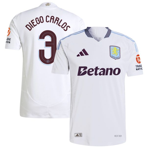 aston villa adidas away authentic shirt 2024-25 with diego carlos 3 cup printing Collection | Authentic Aston Villa Shirts