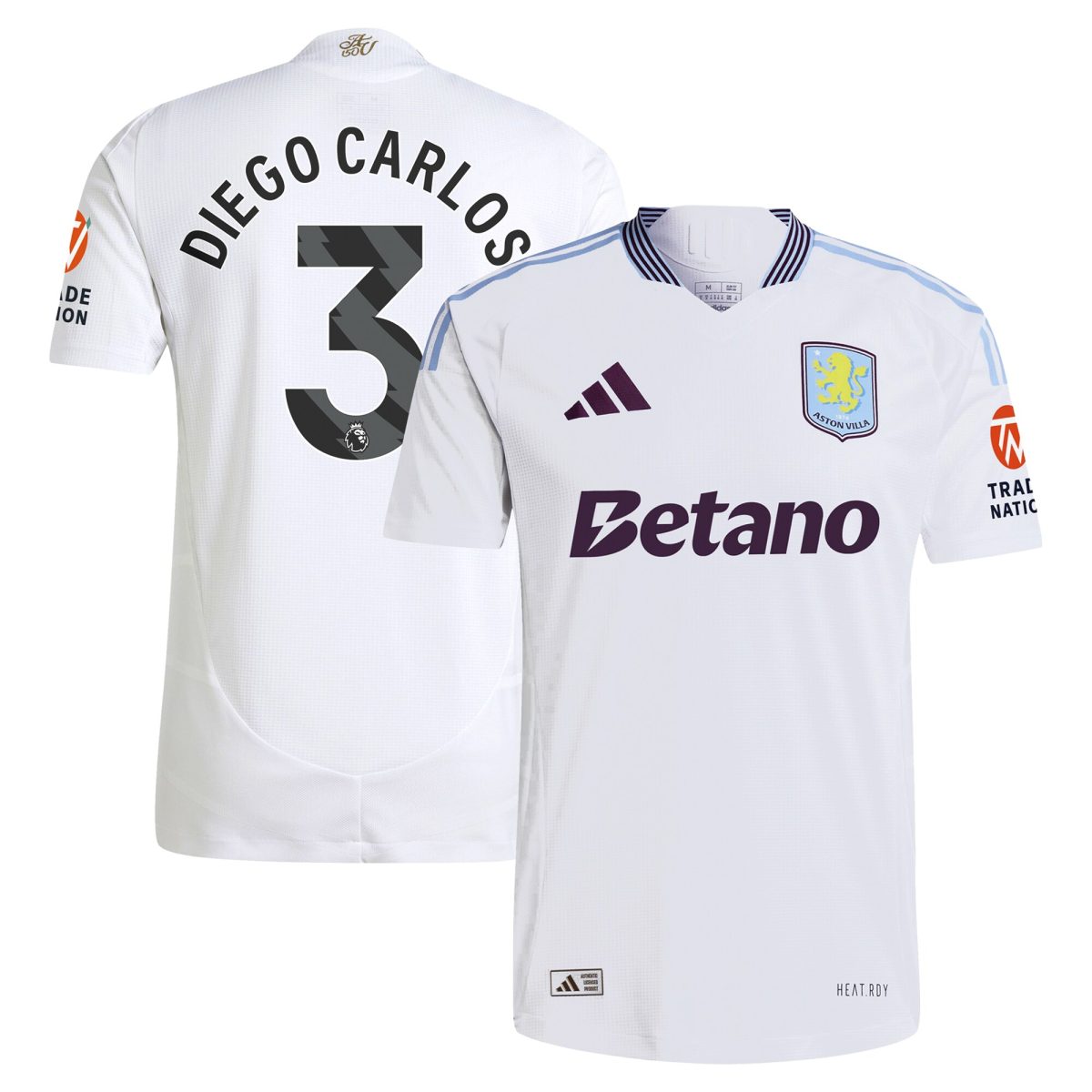 aston villa adidas away authentic shirt 2024-25 with diego carlos 3 printing Collection | Authentic Aston Villa Shirts