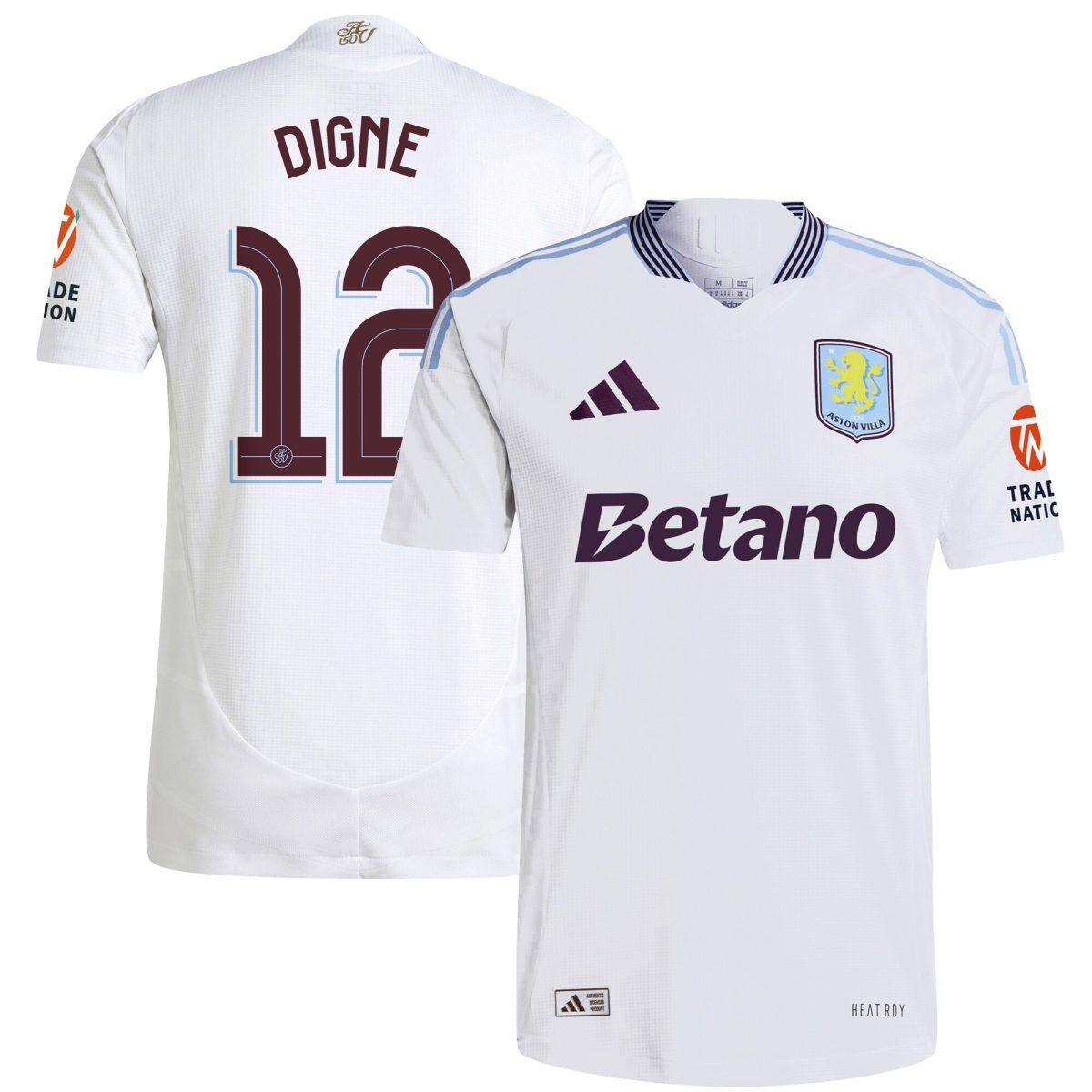 aston villa adidas away authentic shirt 2024-25 with digne 12 cup printing Collection | Authentic Aston Villa Shirts