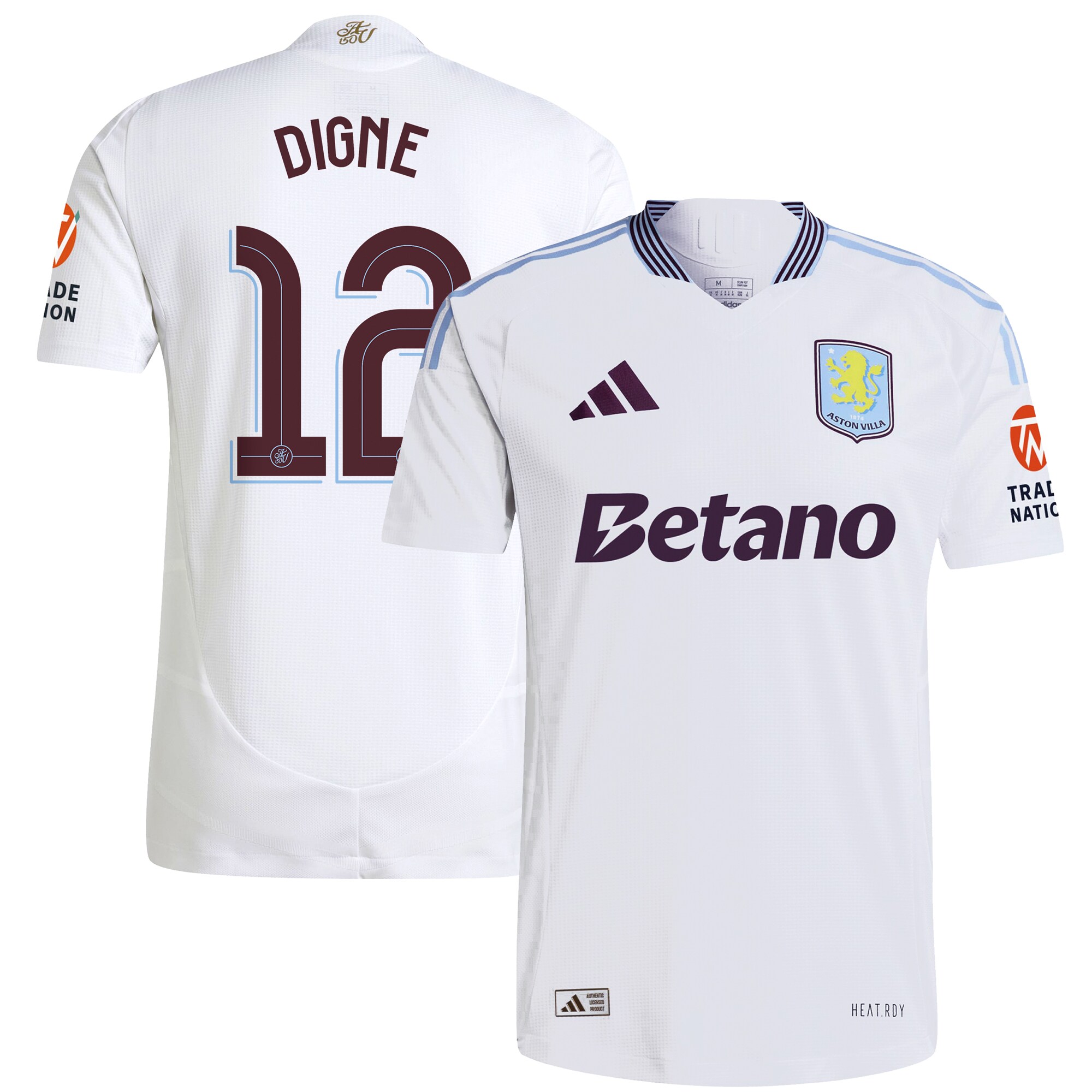 aston villa adidas away authentic shirt 2024-25 with digne 12 cup printing Collection | Authentic Aston Villa Shirts