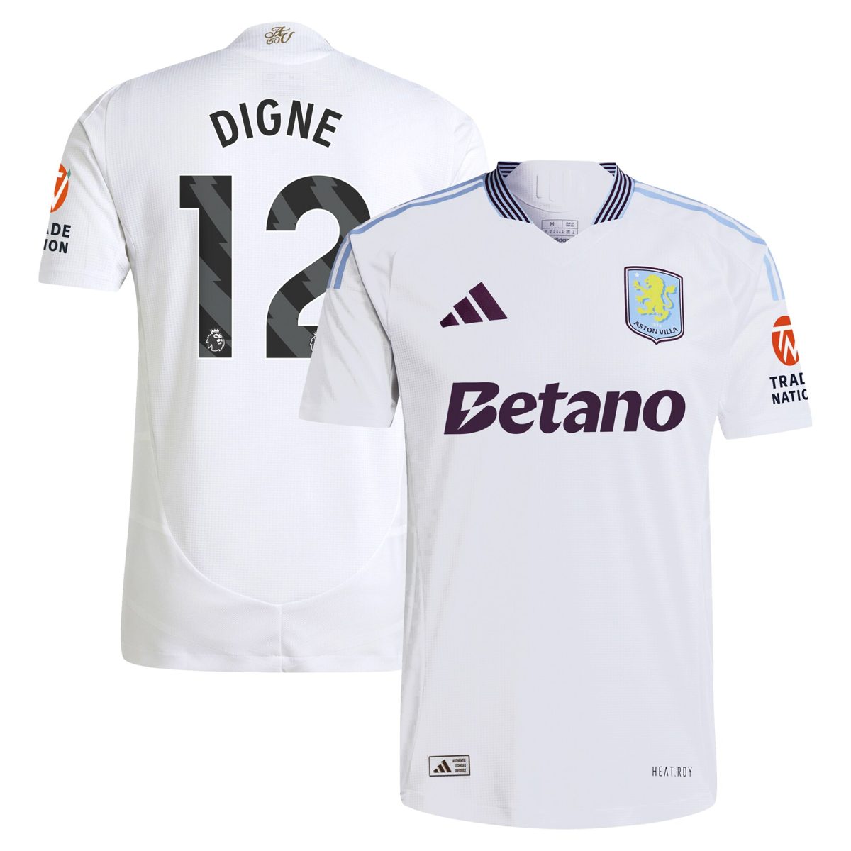 aston villa adidas away authentic shirt 2024-25 with digne 12 printing Collection | Authentic Aston Villa Shirts