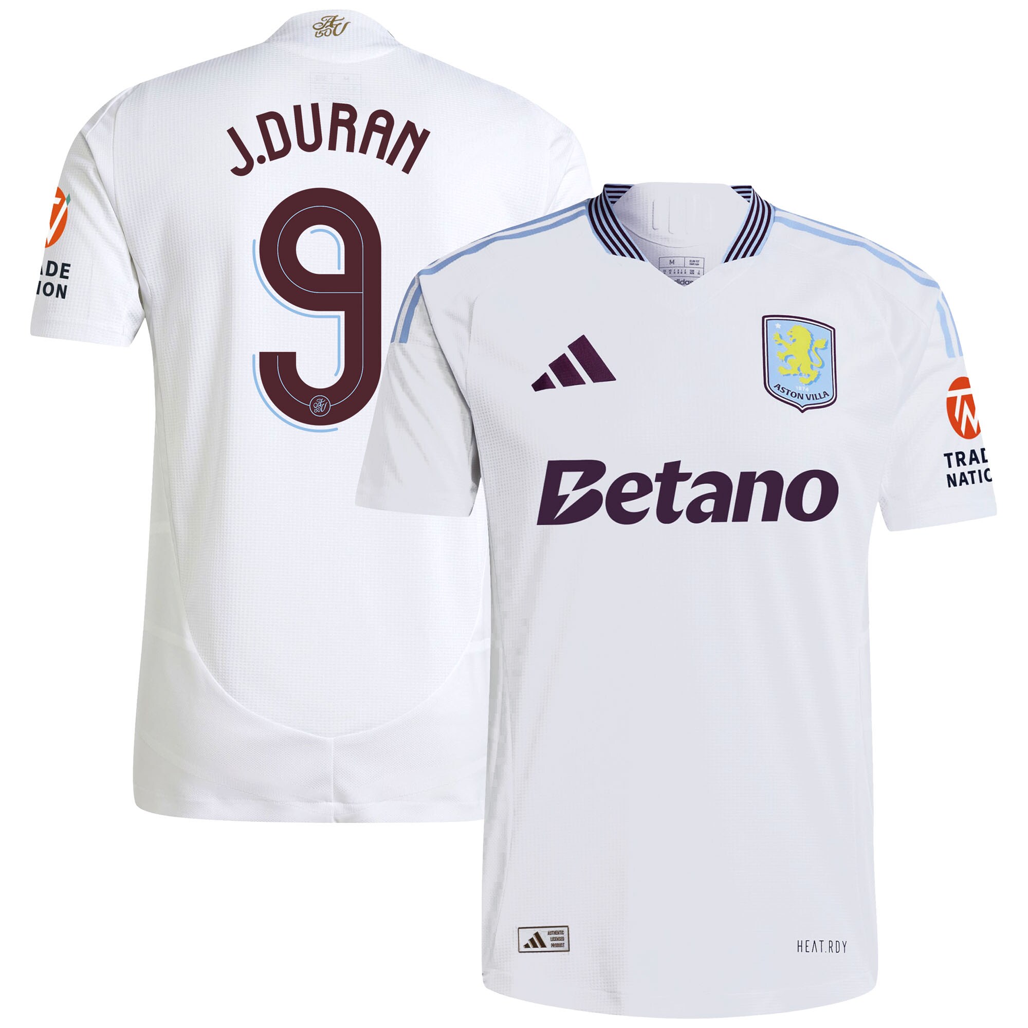 aston villa adidas away authentic shirt 2024-25 with duran 9 cup printing Collection | Authentic Aston Villa Shirts