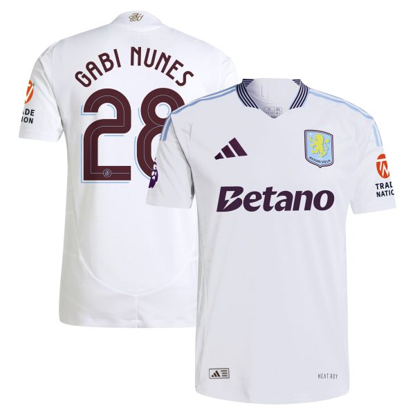 aston villa adidas away authentic shirt 2024-25 with gabi nunes 28 cup printing Collection | Authentic Aston Villa Shirts