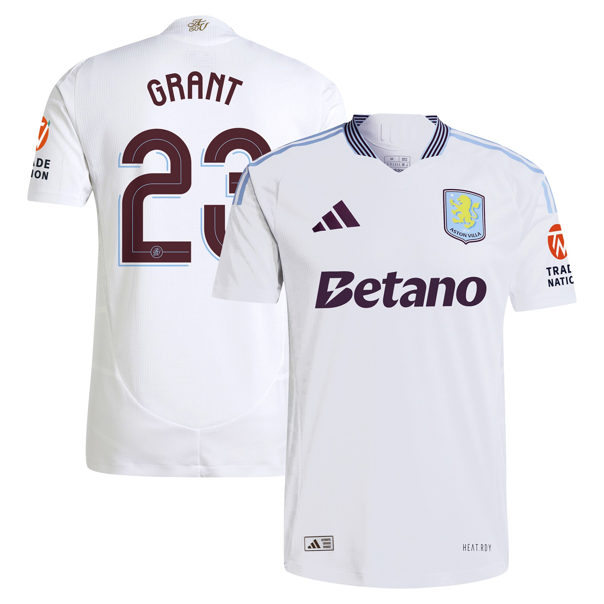 aston villa adidas away authentic shirt 2024-25 with grant 23 cup printing Collection | Authentic Aston Villa Shirts