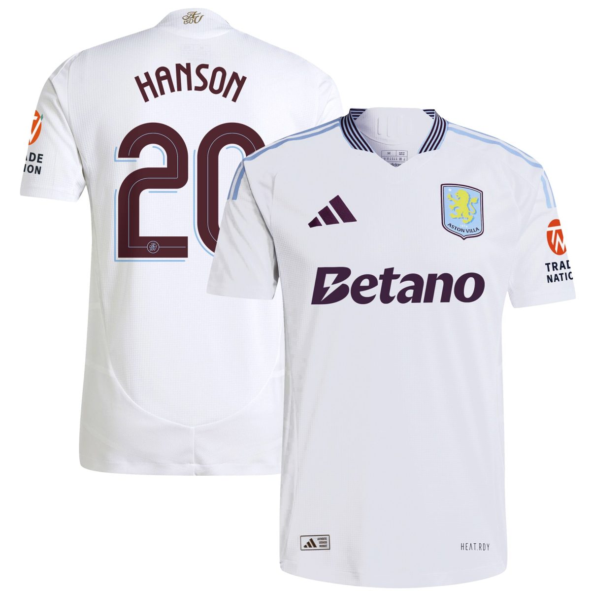aston villa adidas away authentic shirt 2024-25 with hanson 20 cup printing Collection | Authentic Aston Villa Shirts
