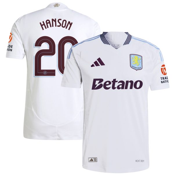 aston villa adidas away authentic shirt 2024-25 with hanson 20 cup printing Collection | Authentic Aston Villa Shirts