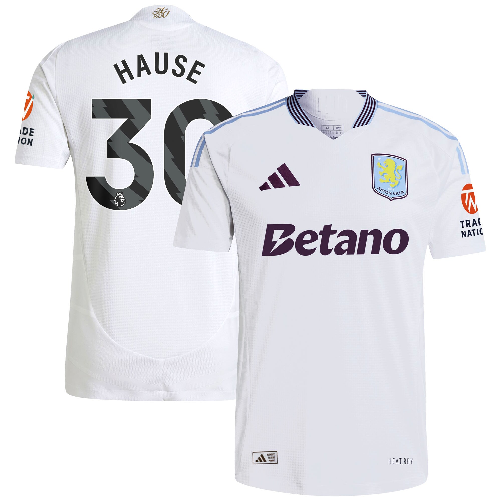 aston villa adidas away authentic shirt 2024-25 with hause 30 printing Collection | Authentic Aston Villa Shirts