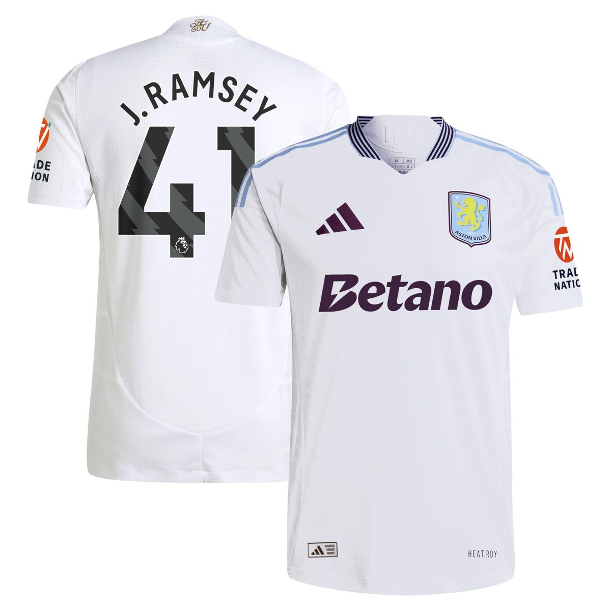 aston villa adidas away authentic shirt 2024-25 with j. ramsey 41 printing Collection | Authentic Aston Villa Shirts