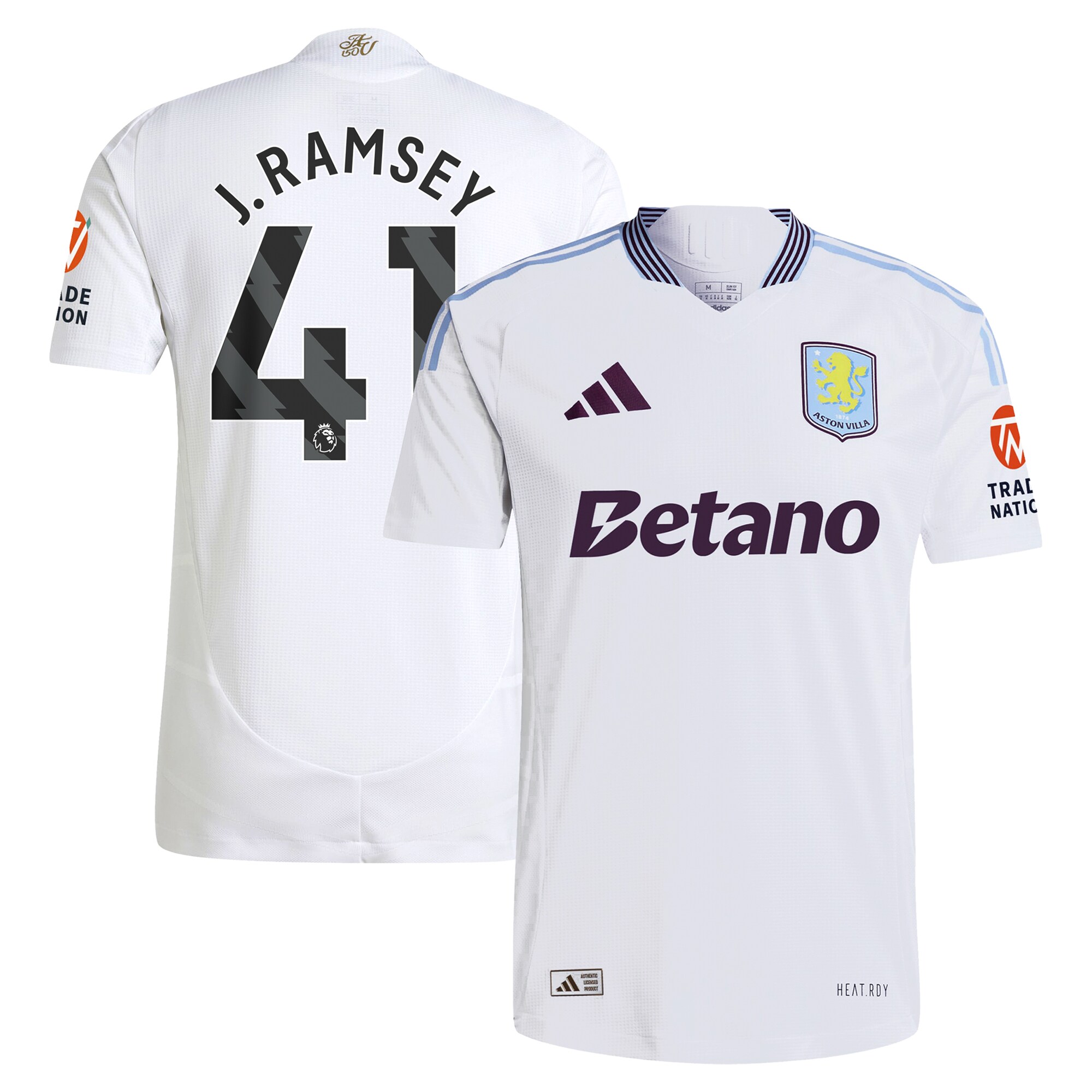 aston villa adidas away authentic shirt 2024-25 with j. ramsey 41 printing Collection | Authentic Aston Villa Shirts