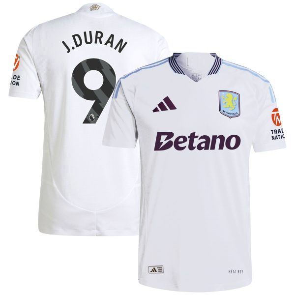 aston villa adidas away authentic shirt 2024-25 with j.duran 9 printing Collection | Authentic Aston Villa Shirts