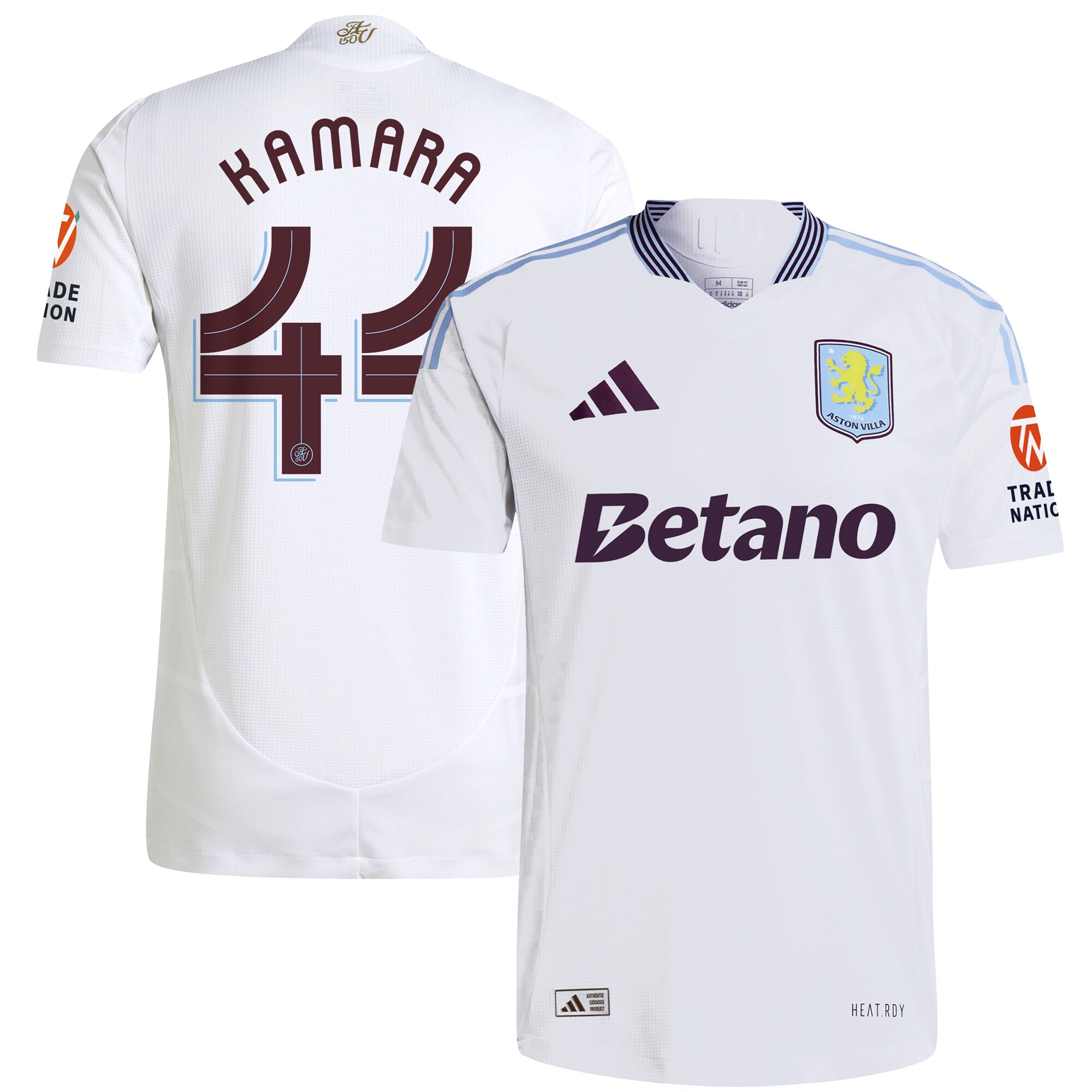 aston villa adidas away authentic shirt 2024-25 with kamara 44 cup printing Collection | Authentic Aston Villa Shirts