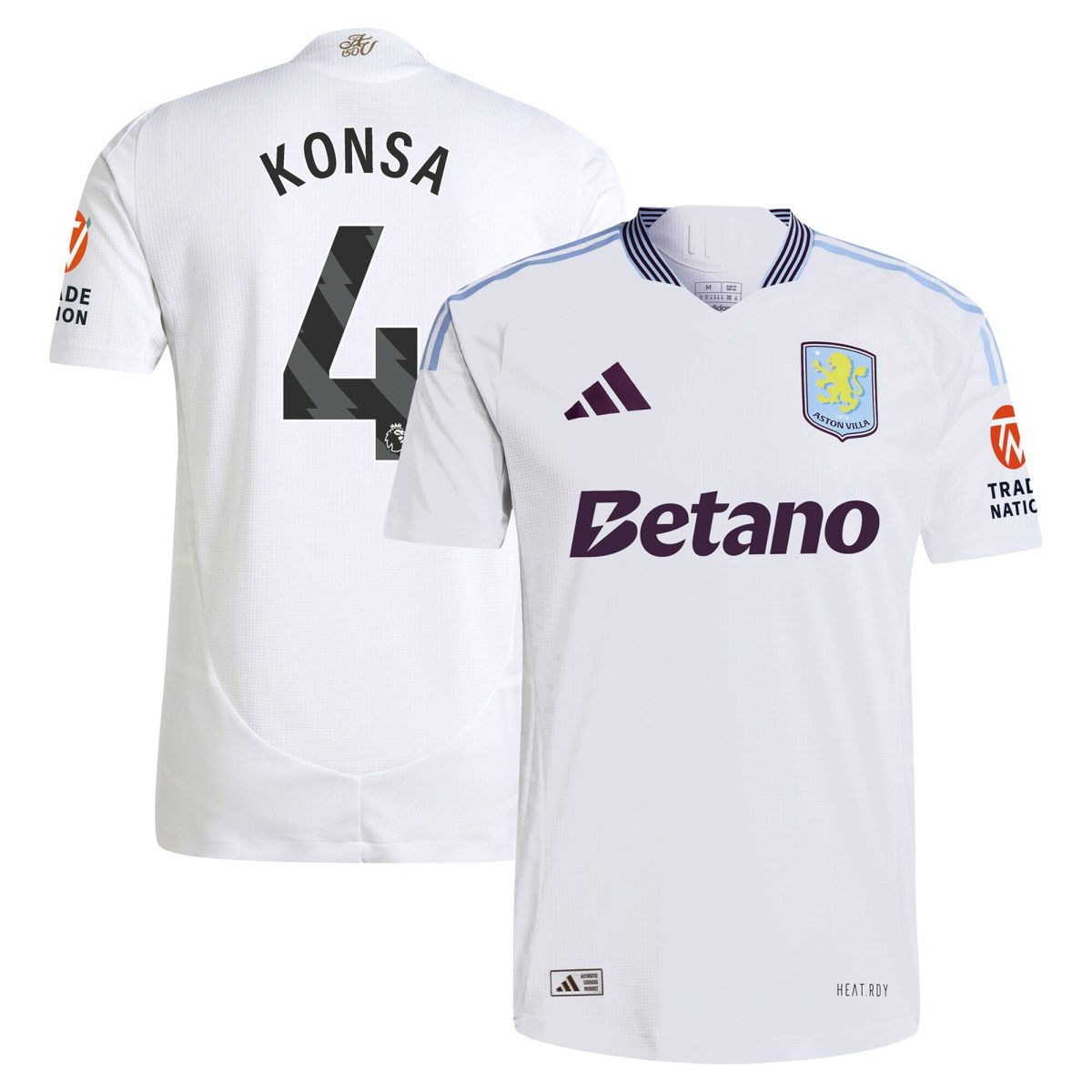 aston villa adidas away authentic shirt 2024-25 with konsa 4 printing Collection | Authentic Aston Villa Shirts