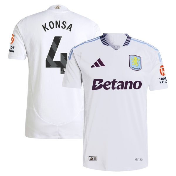aston villa adidas away authentic shirt 2024-25 with konsa 4 printing Collection | Authentic Aston Villa Shirts