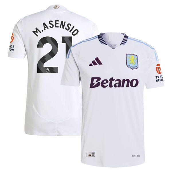 aston villa adidas away authentic shirt 2024-25 with m.asensio 21 printing Collection | Authentic Aston Villa Shirts