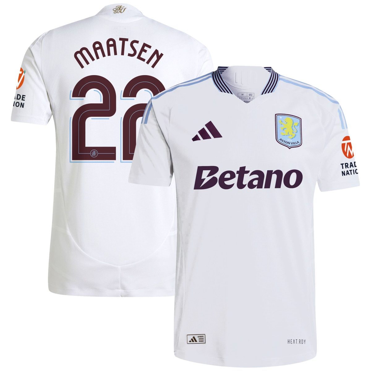 aston villa adidas away authentic shirt 2024-25 with maatsen 22 cup printing Collection | Authentic Aston Villa Shirts