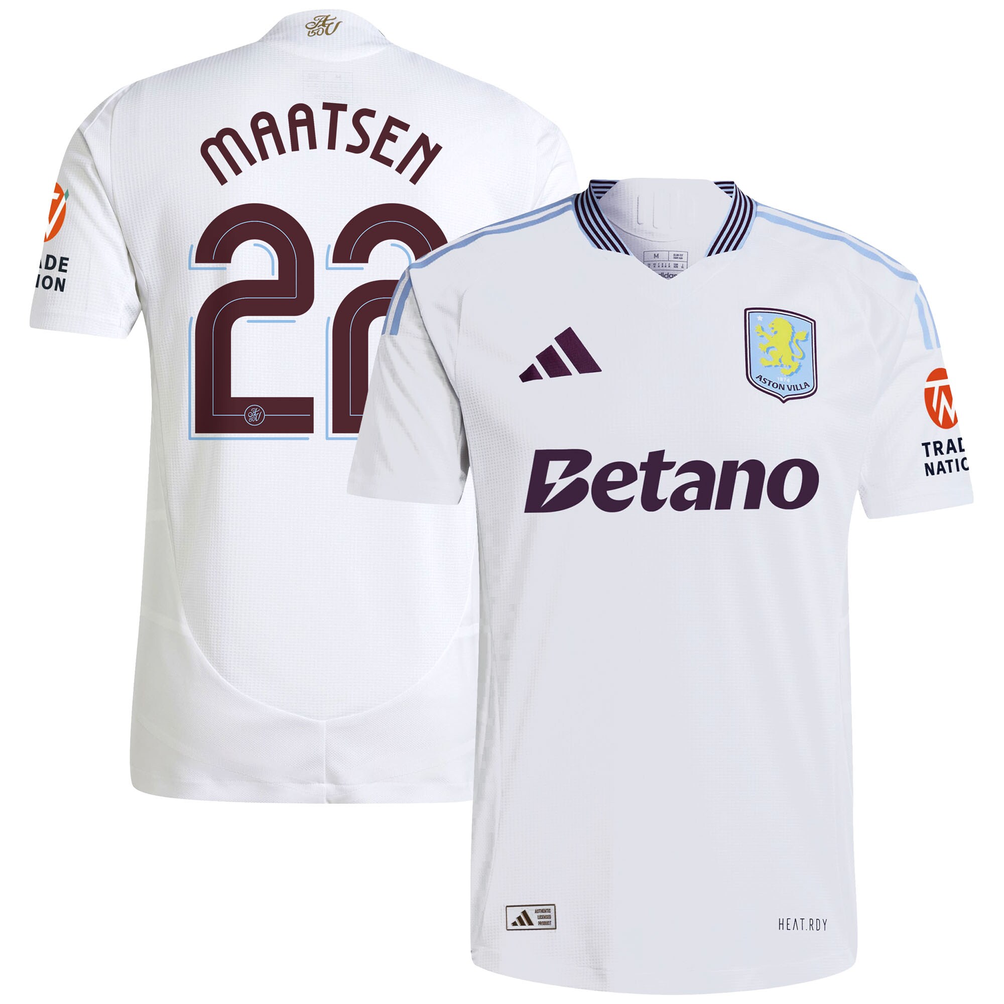 aston villa adidas away authentic shirt 2024-25 with maatsen 22 cup printing Collection | Authentic Aston Villa Shirts