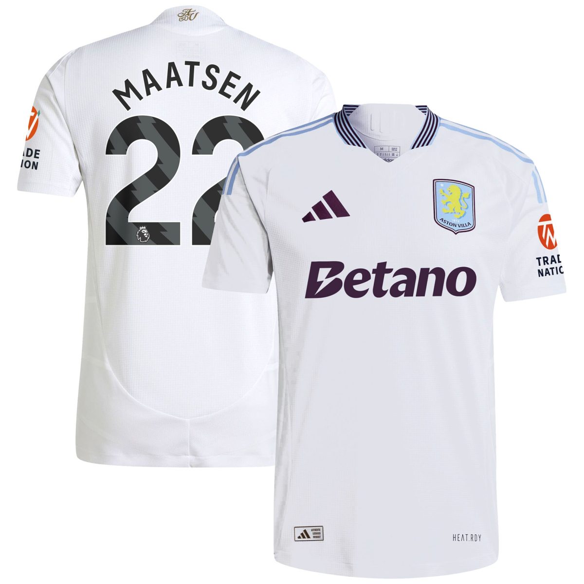 aston villa adidas away authentic shirt 2024-25 with maatsen 22 printing Collection | Authentic Aston Villa Shirts