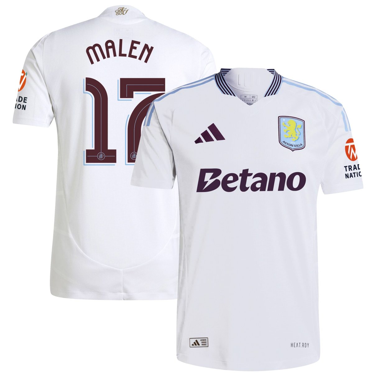 aston villa adidas away authentic shirt 2024-25 with malen 17 cup printing Collection | Authentic Aston Villa Shirts