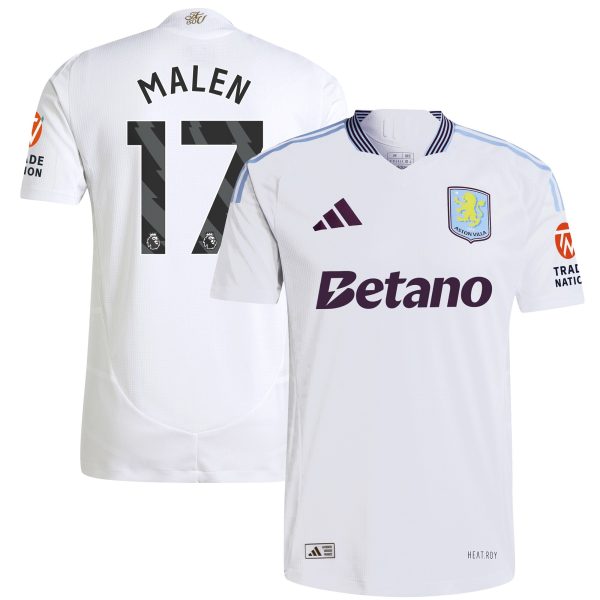 aston villa adidas away authentic shirt 2024-25 with malen 17 printing Collection | Authentic Aston Villa Shirts