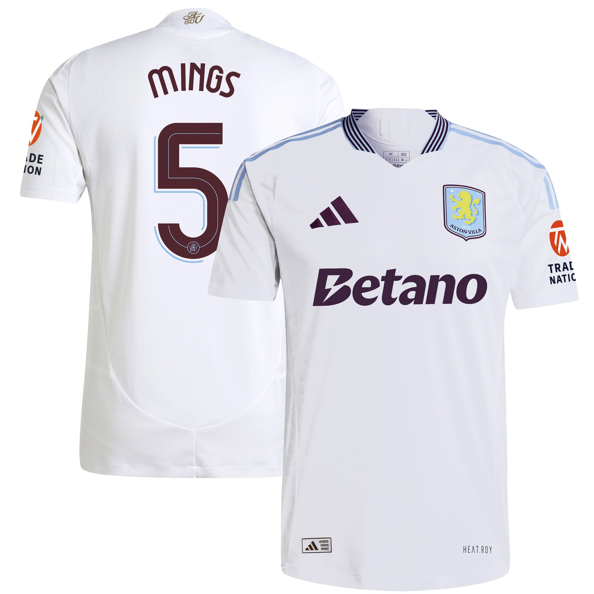 aston villa adidas away authentic shirt 2024-25 with mings 5 cup printing Collection | Authentic Aston Villa Shirts