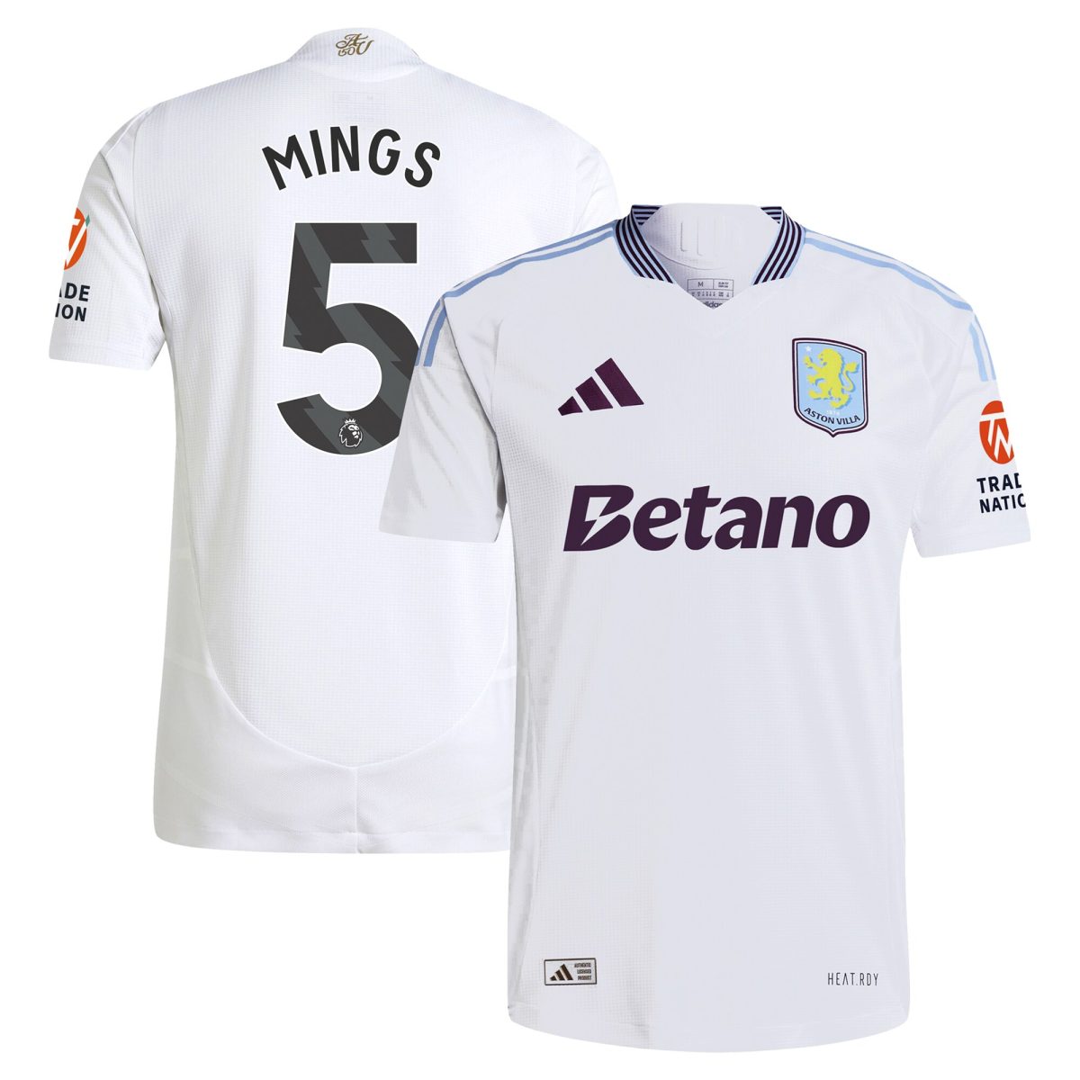 aston villa adidas away authentic shirt 2024-25 with mings 5 printing Collection | Authentic Aston Villa Shirts
