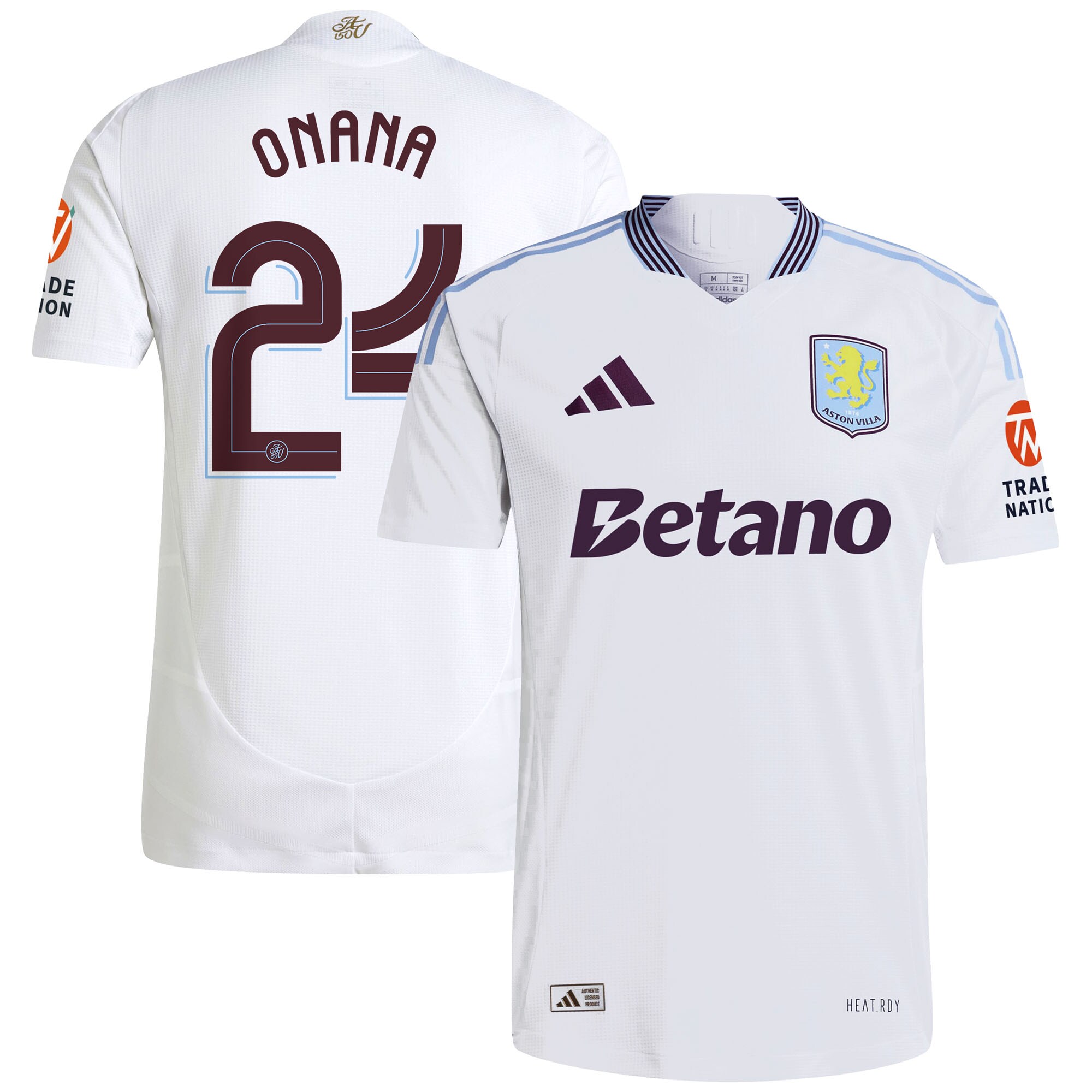 aston villa adidas away authentic shirt 2024-25 with onana 24 cup printing Collection | Authentic Aston Villa Shirts