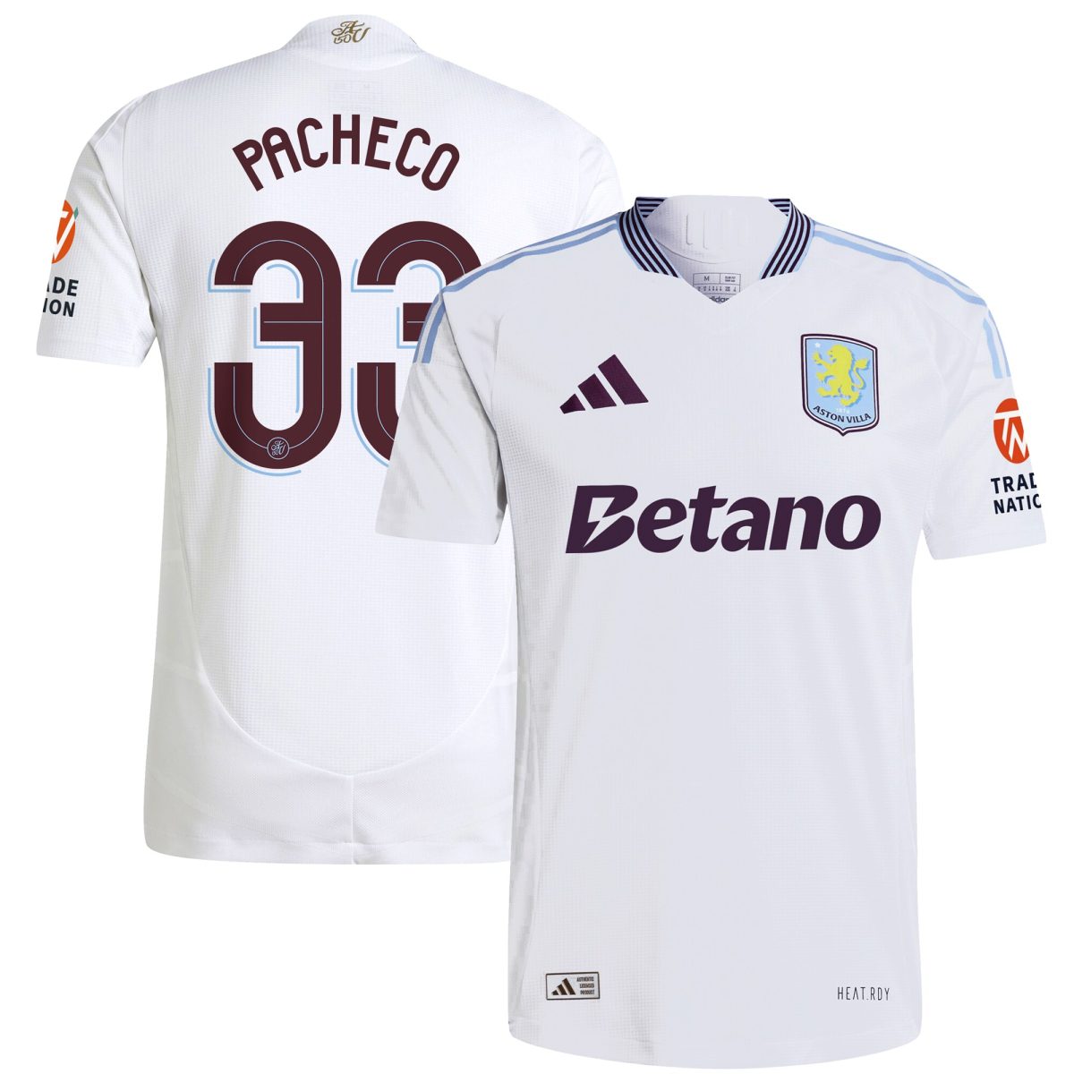 aston villa adidas away authentic shirt 2024-25 with pacheco 33 cup printing Collection | Authentic Aston Villa Shirts
