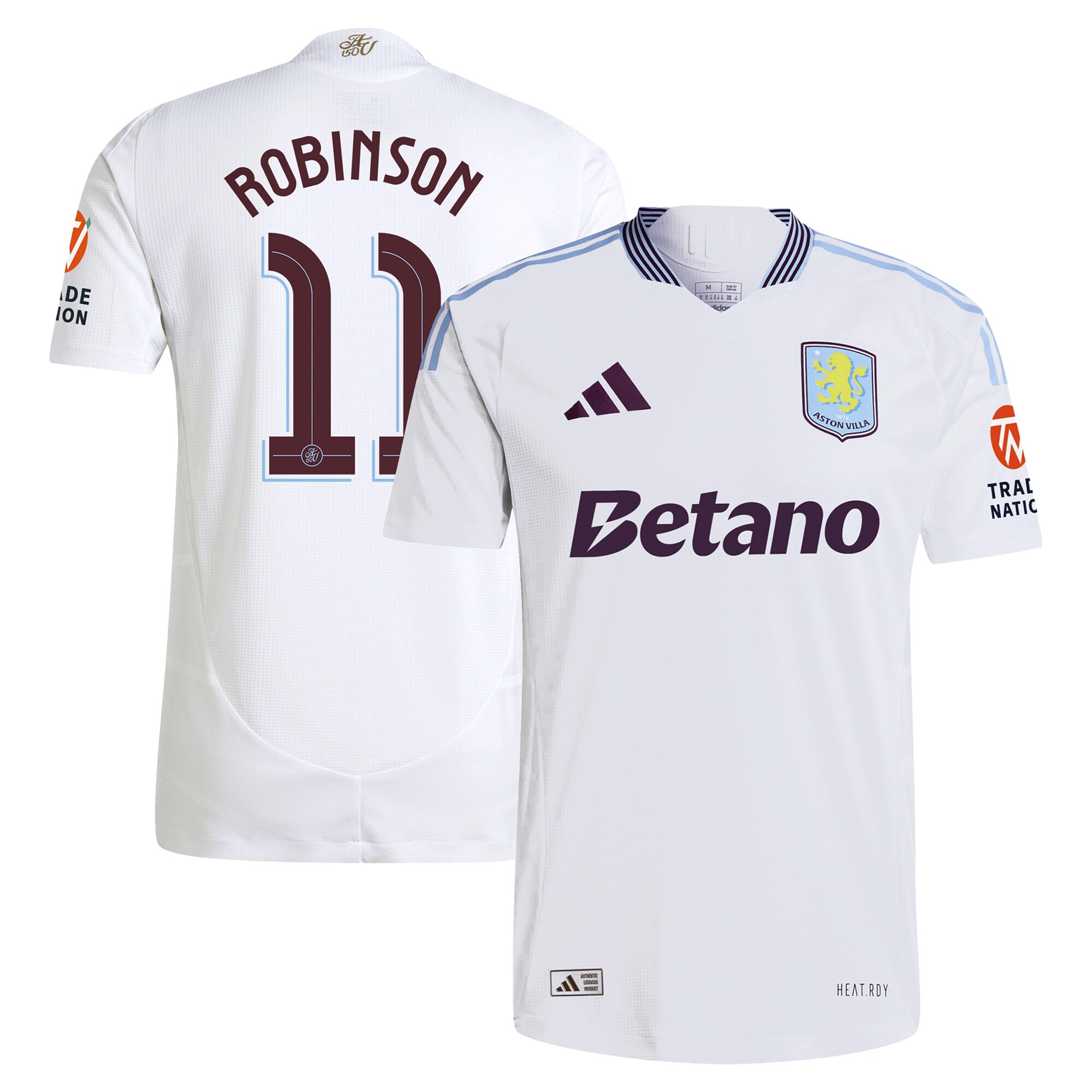 aston villa adidas away authentic shirt 2024-25 with robinson 11 cup printing Collection | Authentic Aston Villa Shirts