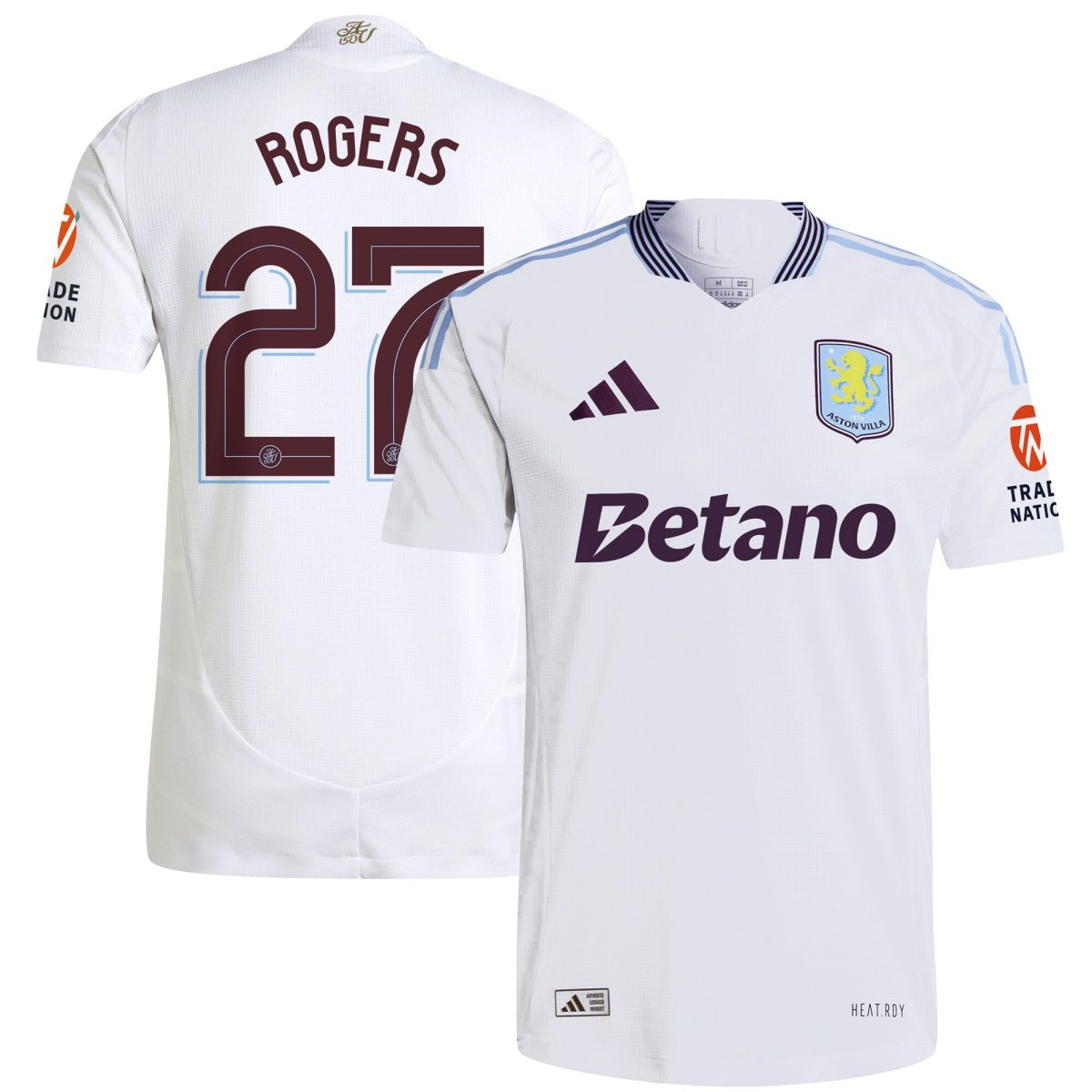 aston villa adidas away authentic shirt 2024-25 with rogers 27 cup printing Collection | Authentic Aston Villa Shirts