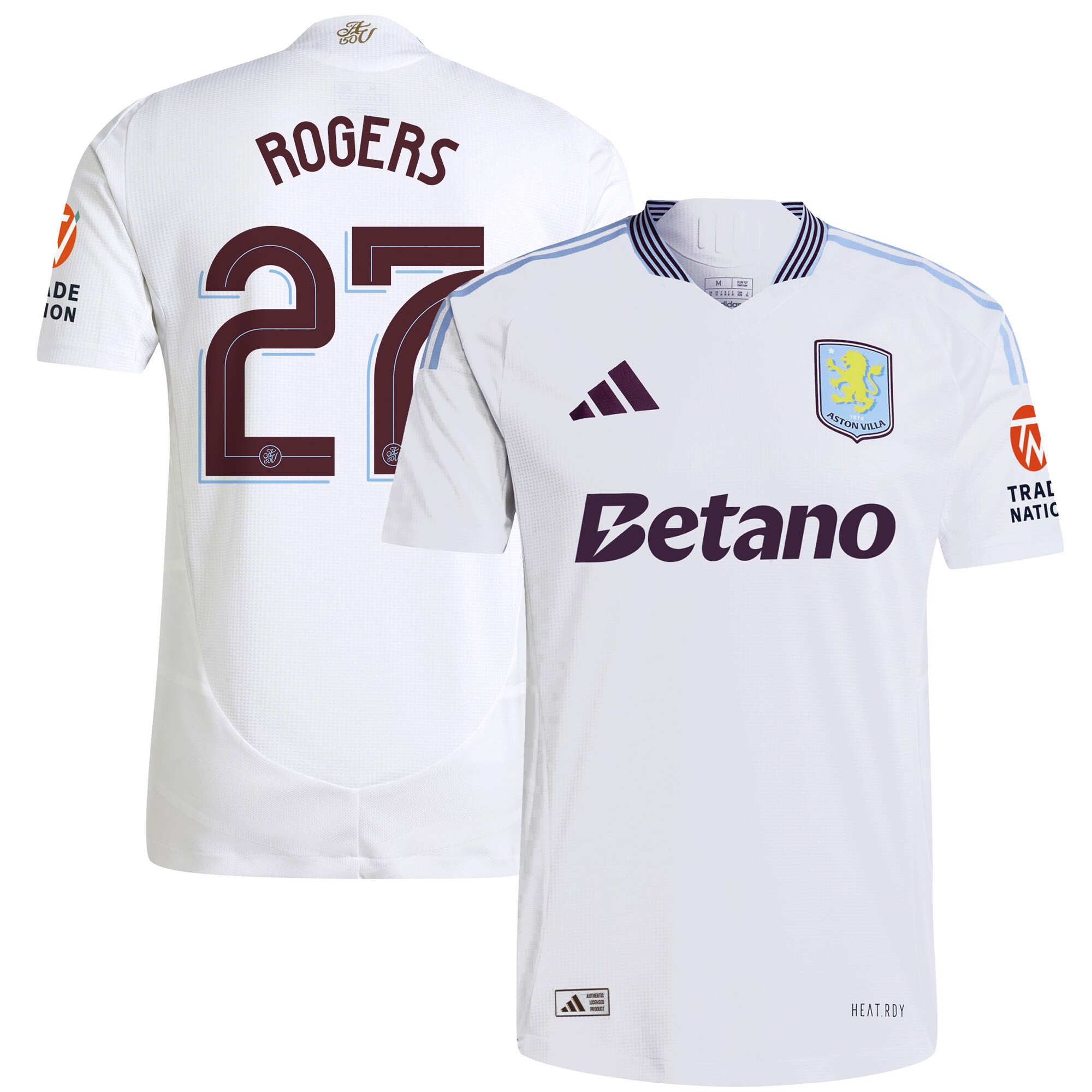 aston villa adidas away authentic shirt 2024-25 with rogers 27 cup printing Collection | Authentic Aston Villa Shirts