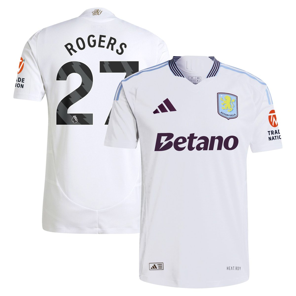 aston villa adidas away authentic shirt 2024-25 with rogers 27 printing Collection | Authentic Aston Villa Shirts