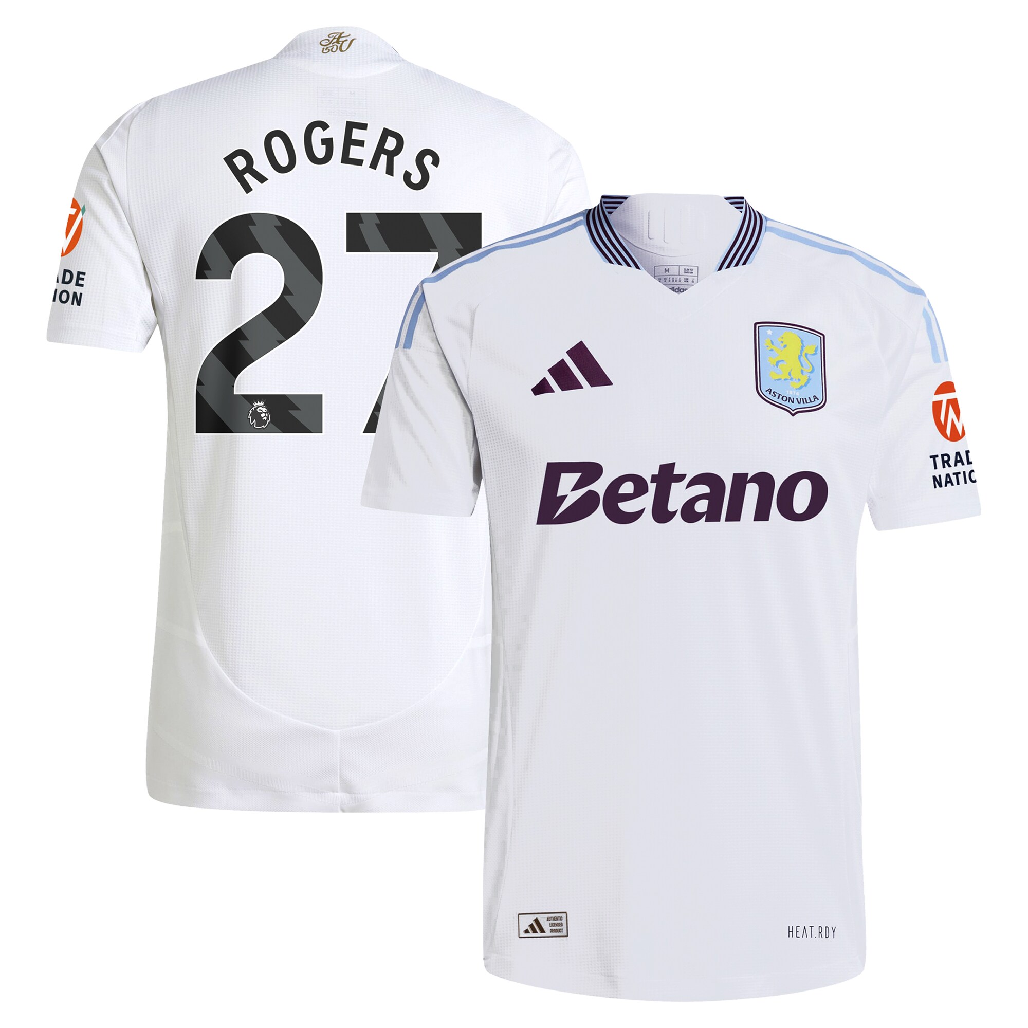 aston villa adidas away authentic shirt 2024-25 with rogers 27 printing Collection | Authentic Aston Villa Shirts