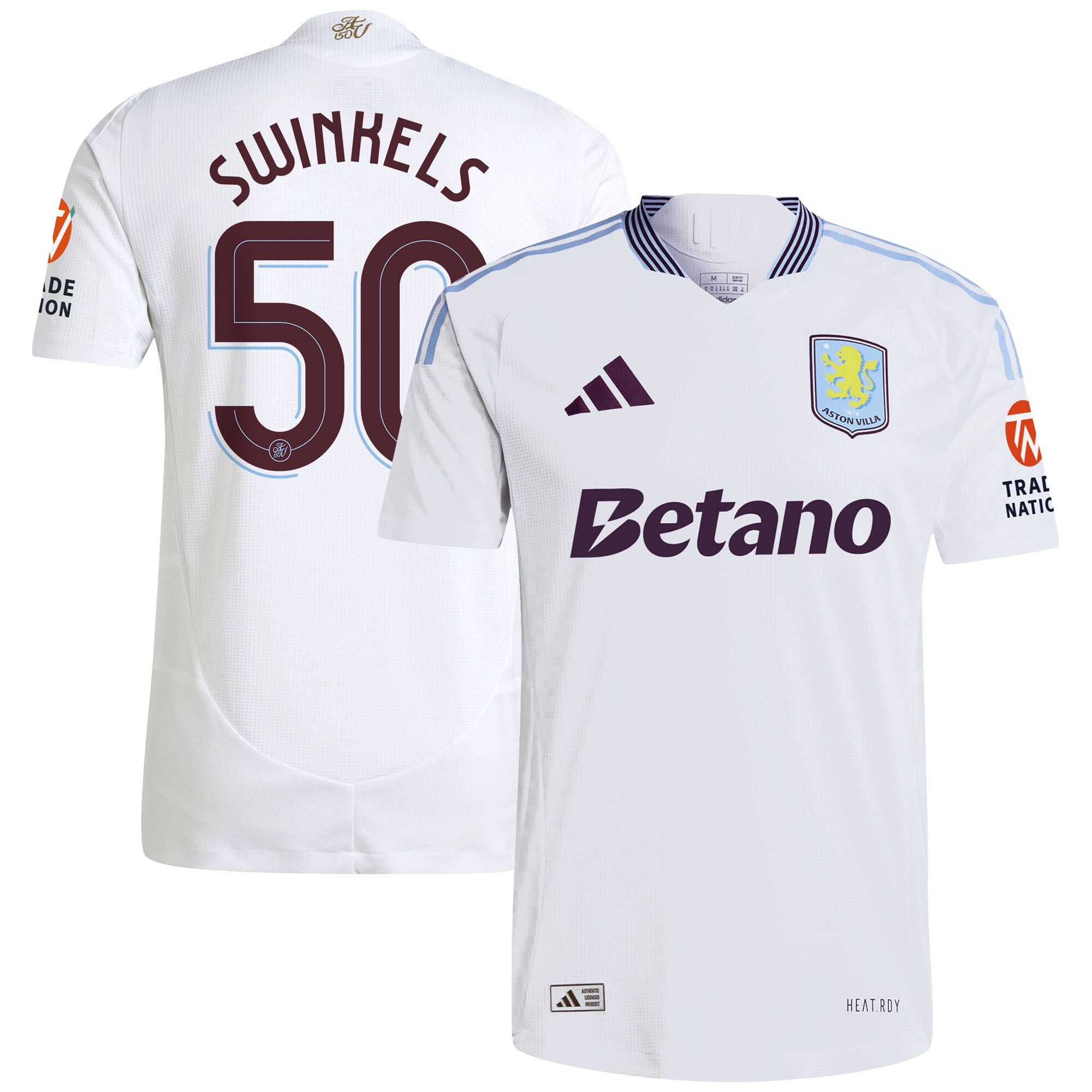 aston villa adidas away authentic shirt 2024-25 with swinkels 50 cup printing Collection | Authentic Aston Villa Shirts