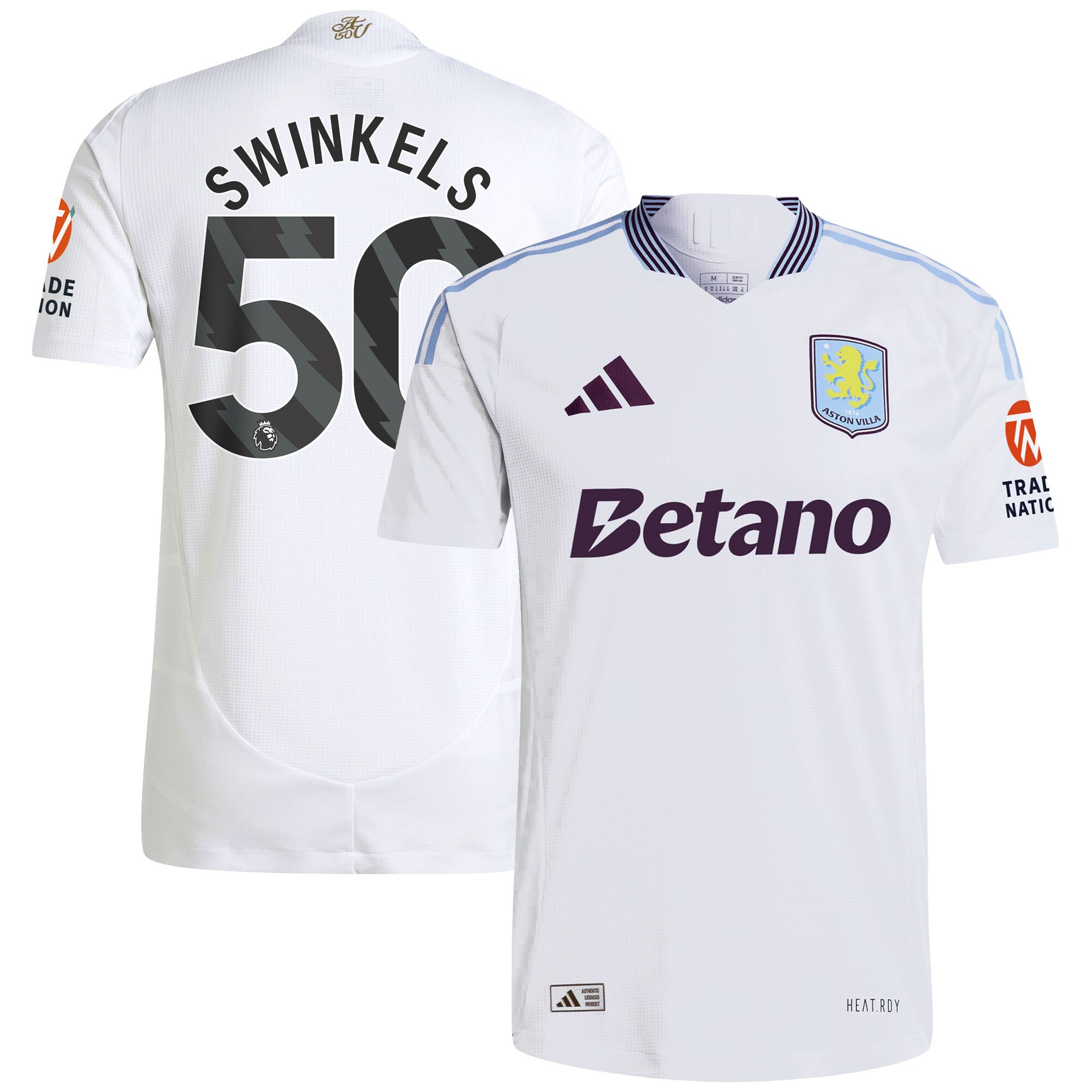 aston villa adidas away authentic shirt 2024-25 with swinkels 50 printing Collection | Authentic Aston Villa Shirts