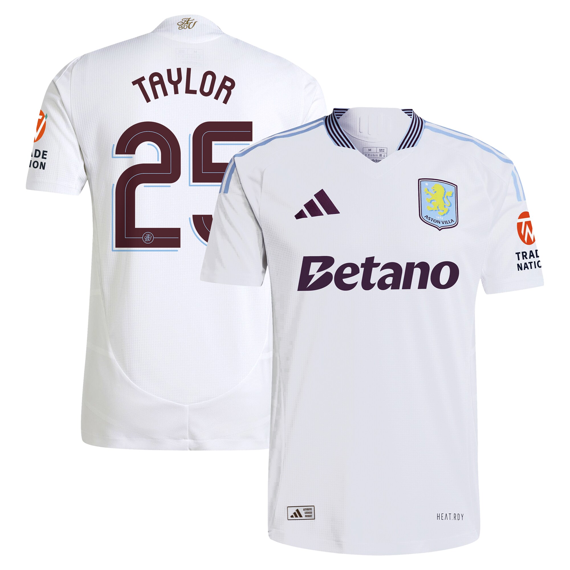 aston villa adidas away authentic shirt 2024-25 with taylor 25 cup printing Collection | Authentic Aston Villa Shirts