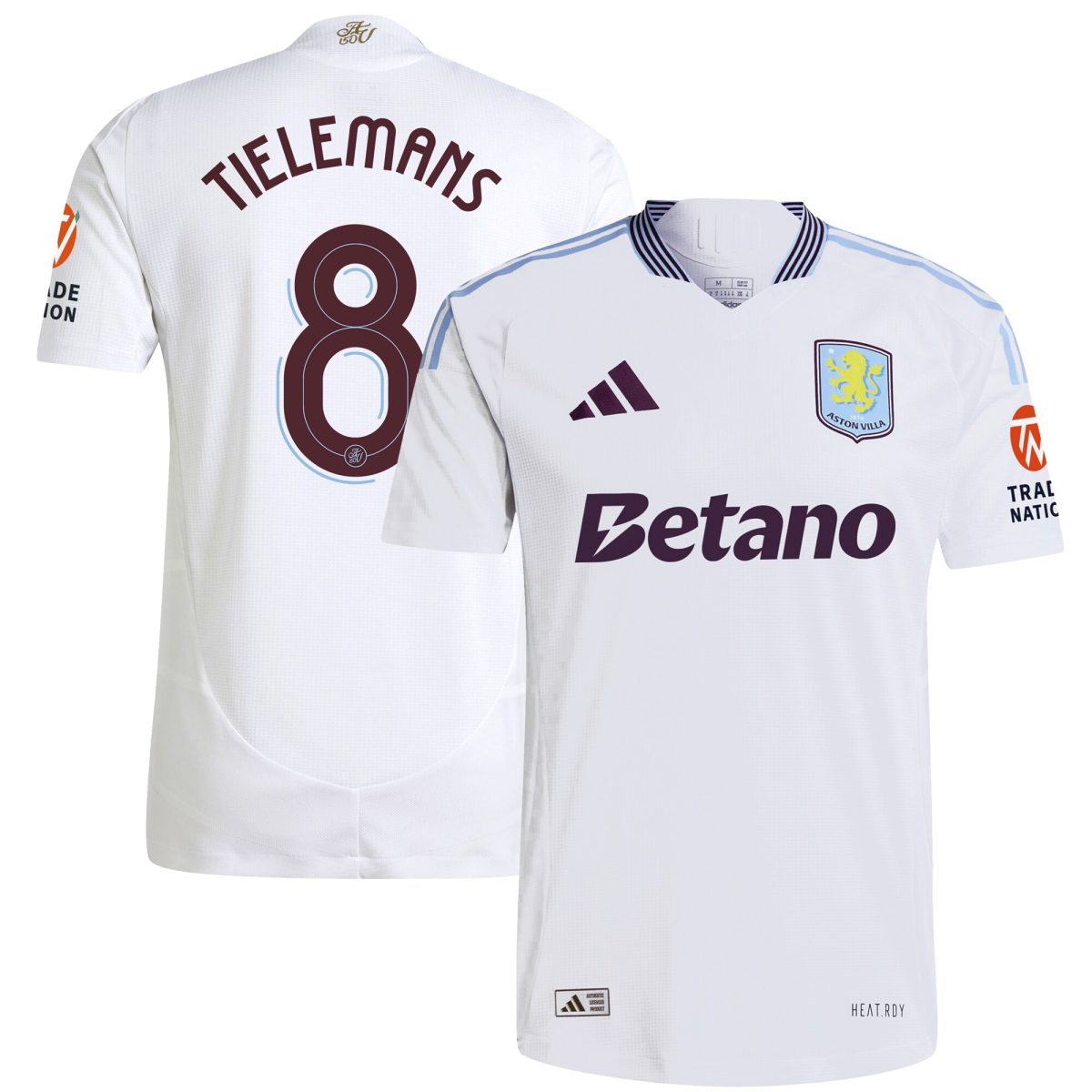 aston villa adidas away authentic shirt 2024-25 with tielemans 8 cup printing Collection | Authentic Aston Villa Shirts