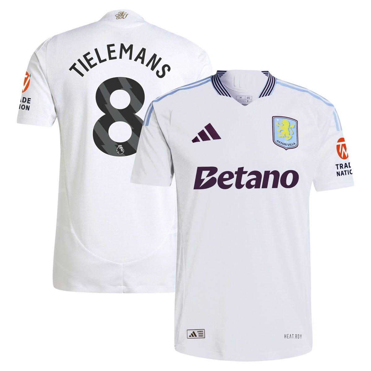 aston villa adidas away authentic shirt 2024-25 with tielemans 8 printing Collection | Authentic Aston Villa Shirts
