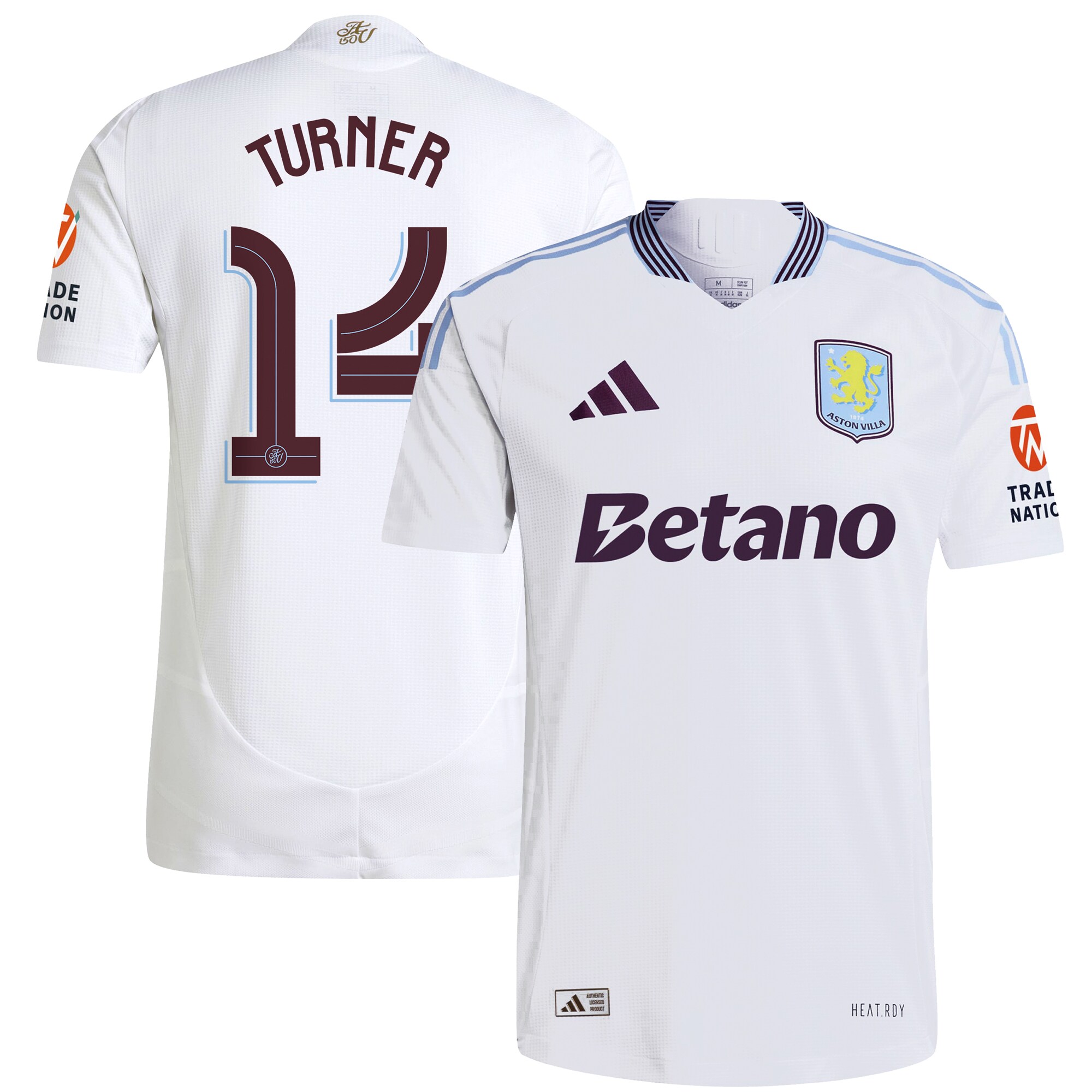 aston villa adidas away authentic shirt 2024-25 with turner 14 cup printing Collection | Authentic Aston Villa Shirts